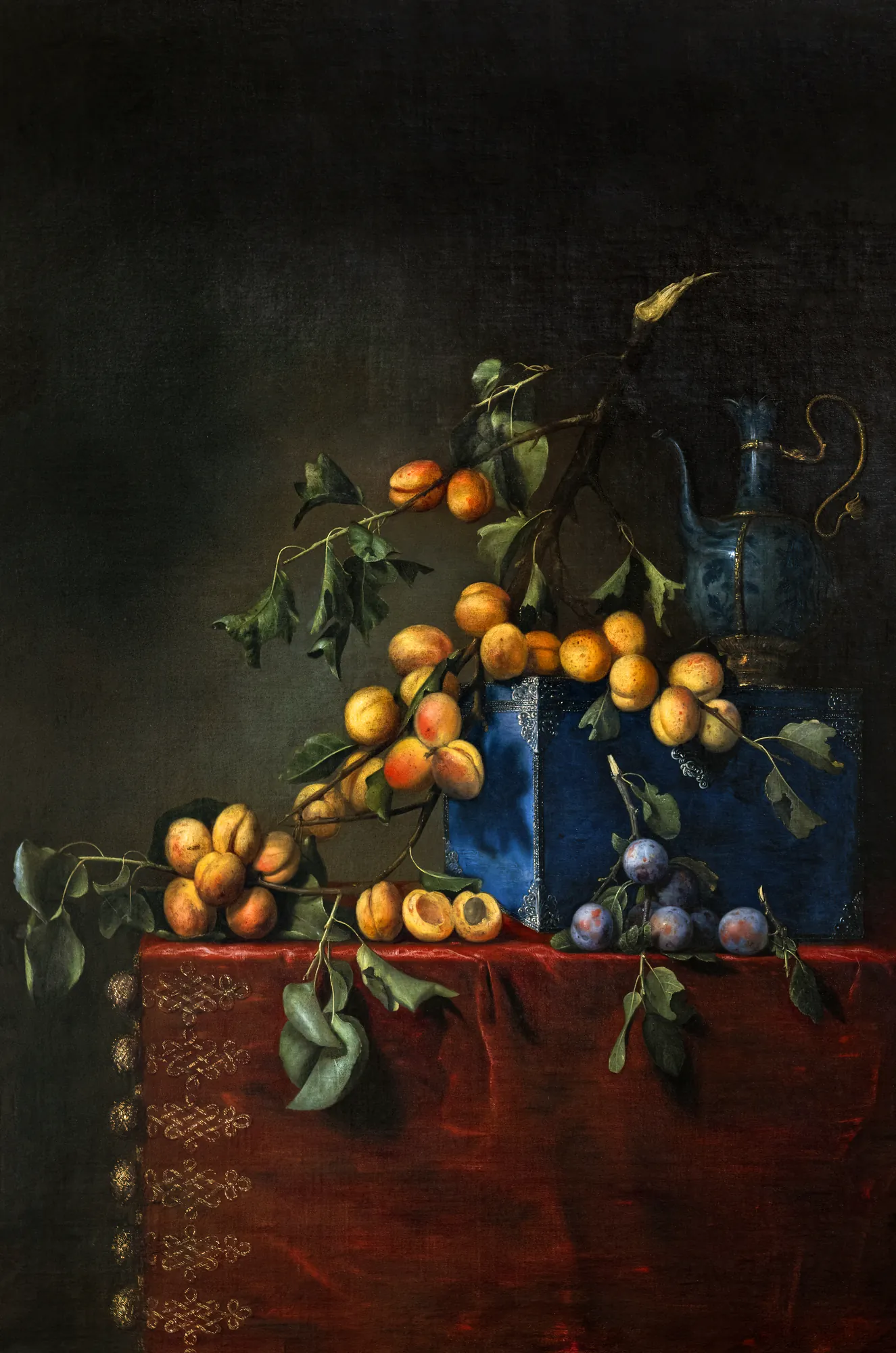 Still Life with Plums and Apricots