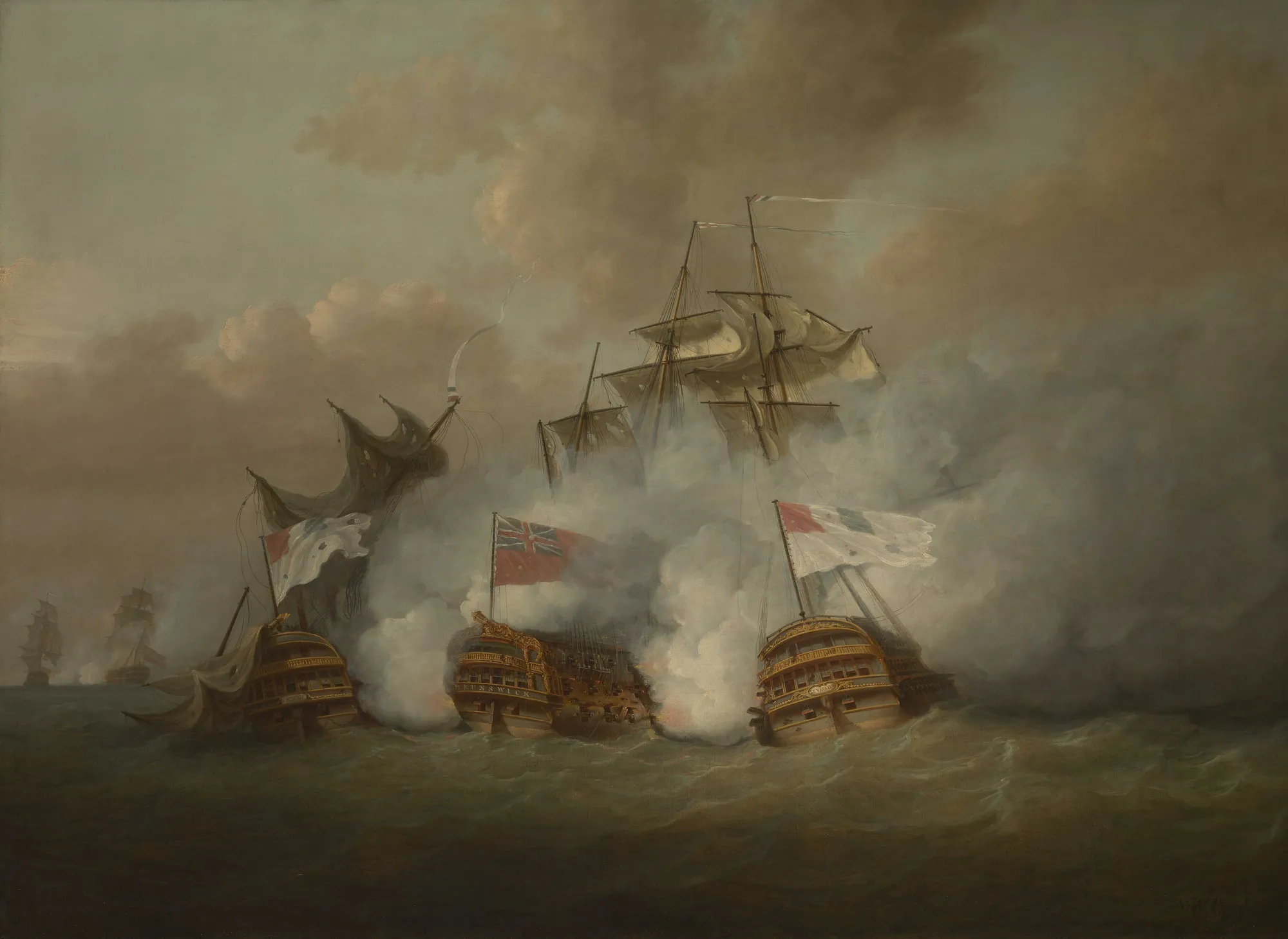 The 'Brunswick' and the 'Vengeur du Peuple' at the Battle of the First of June, 1794