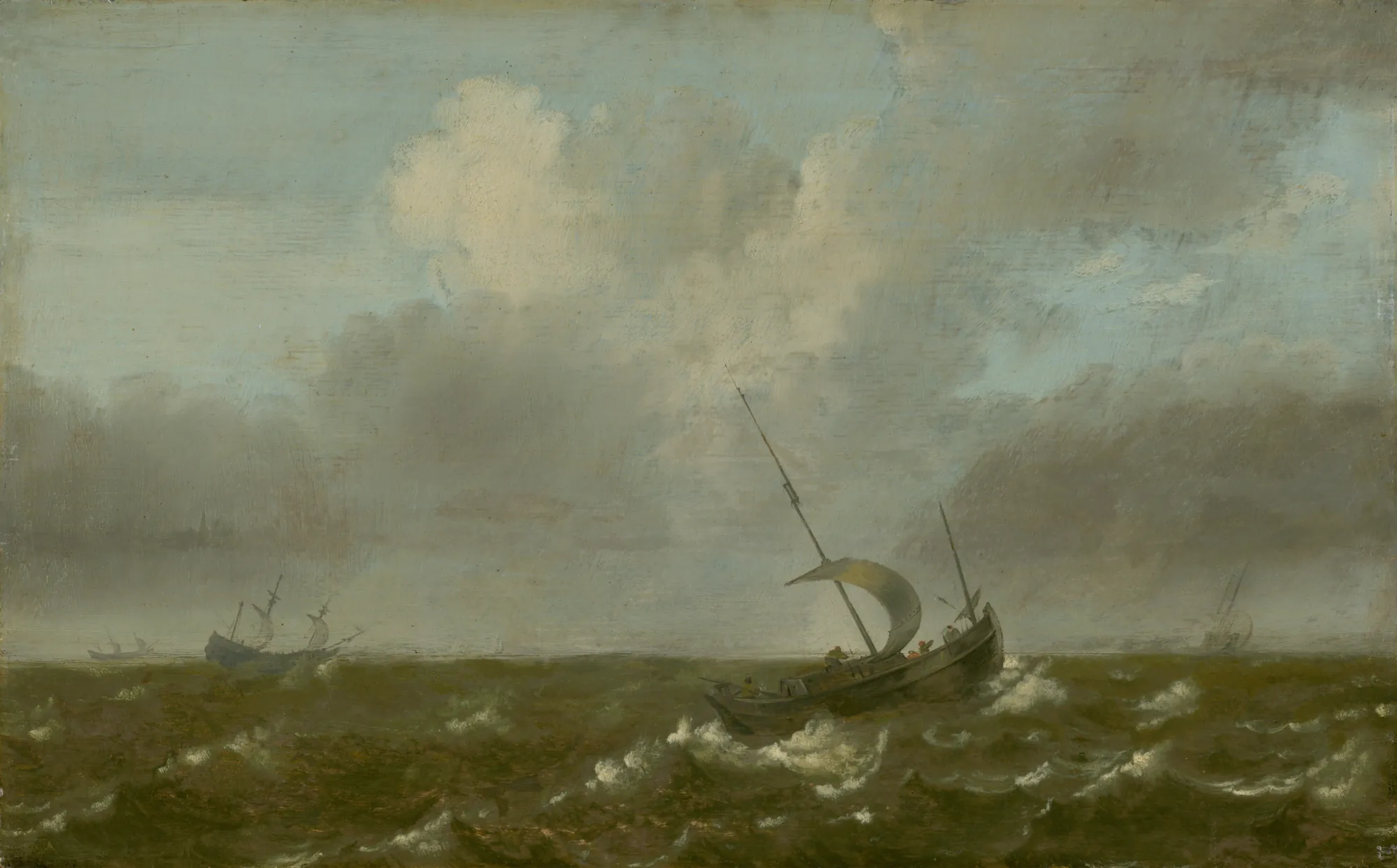 Boats on a Stormy Sea
