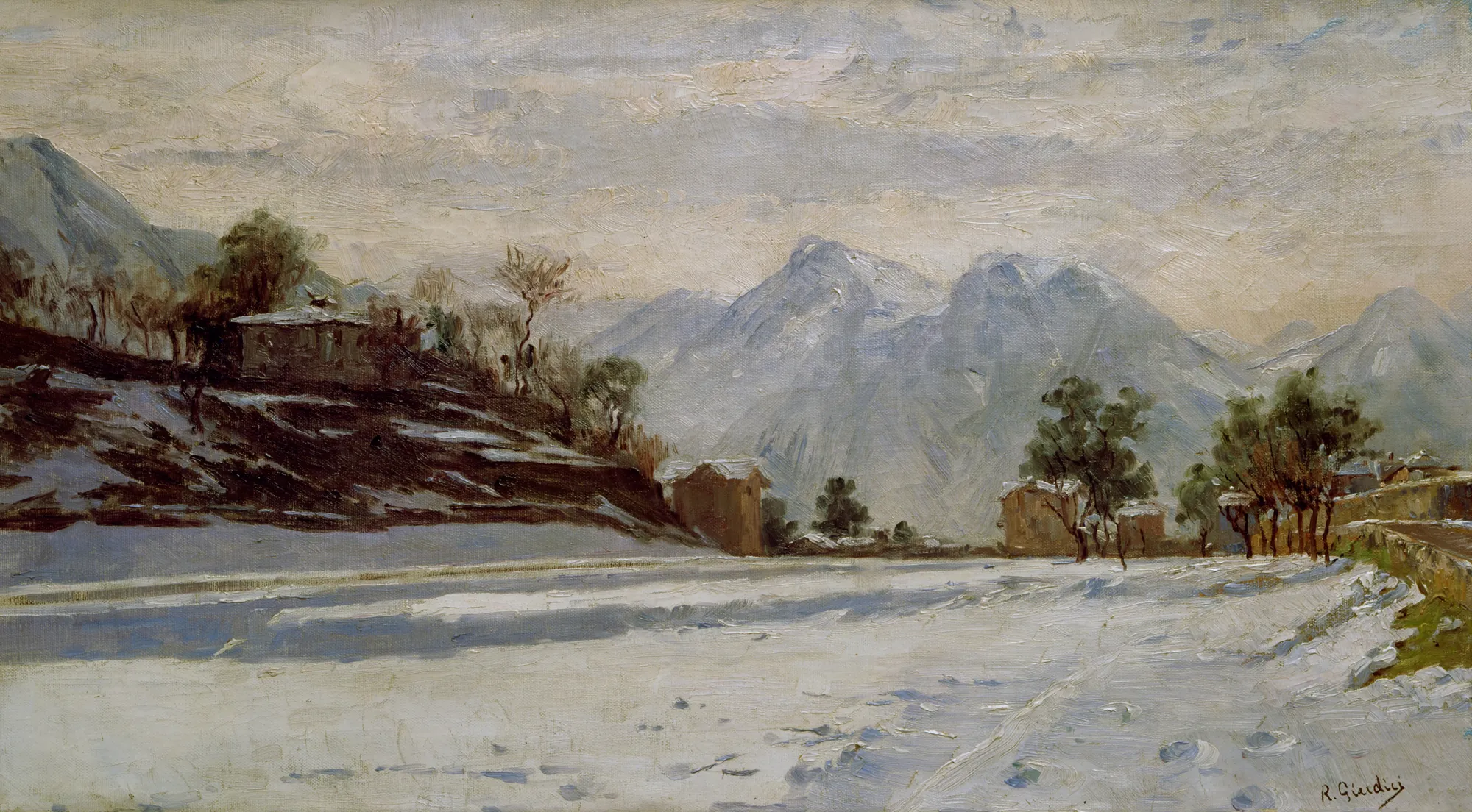 Snow in Como, Italy