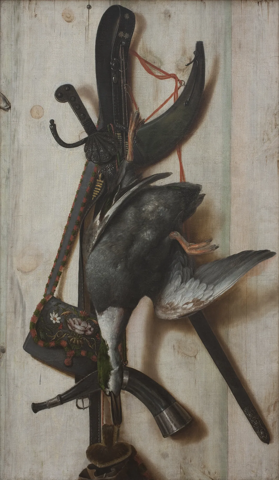 Trompe l'Oeil with Dead Duck and Hunting Implements