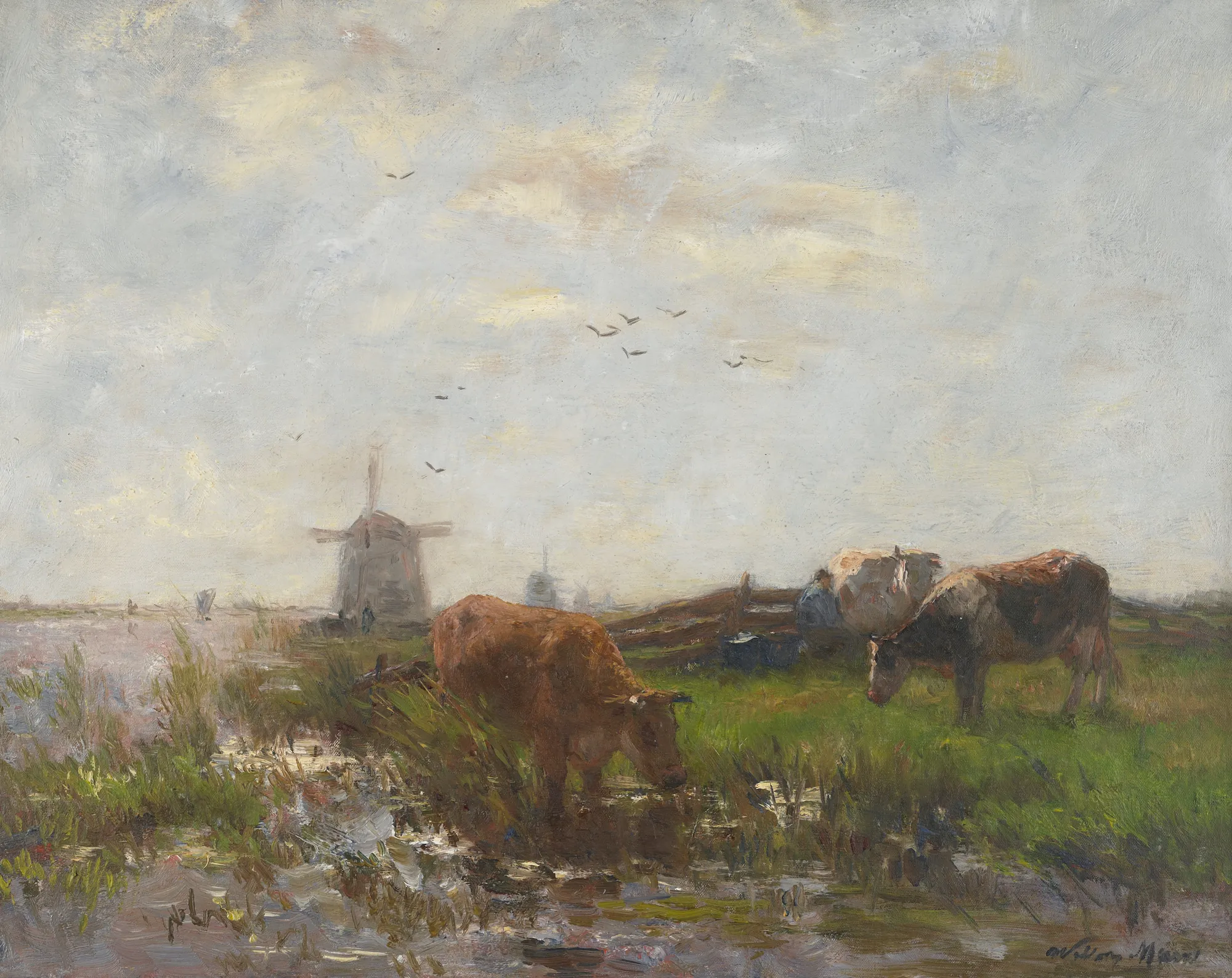 Cattle Grazing at the Water's Edge