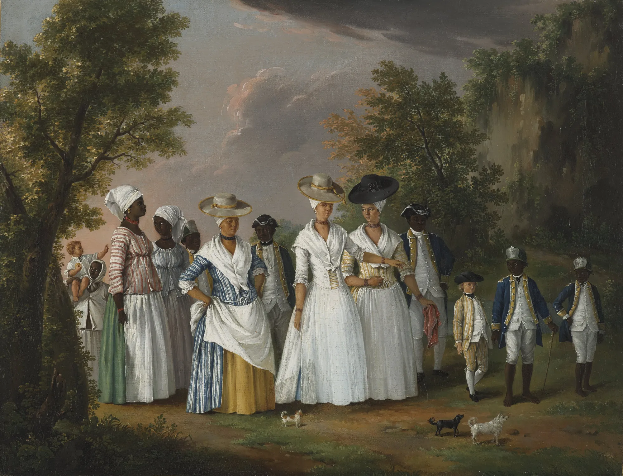 Free Women of Color with their Children and Servants in a Landscape