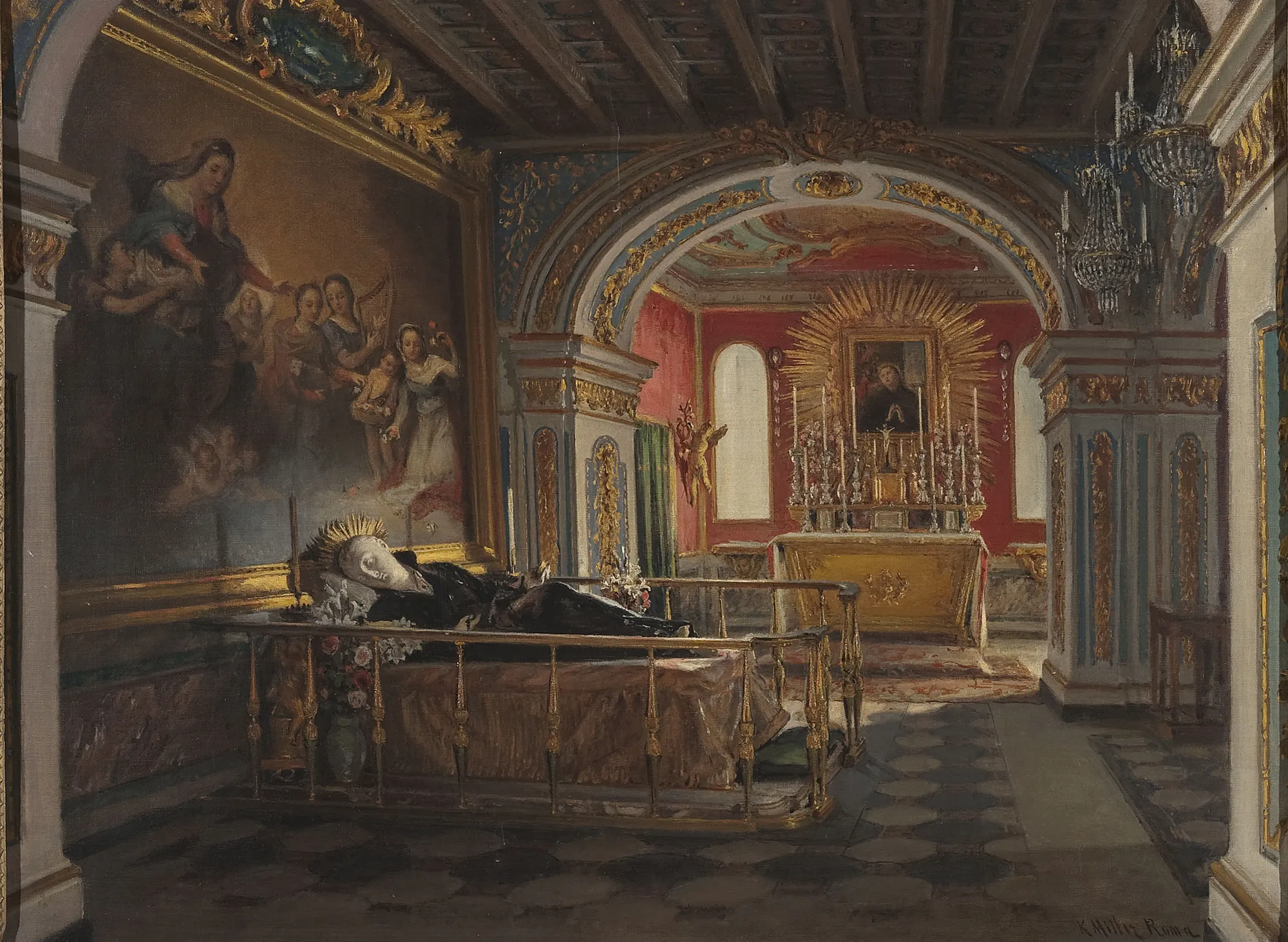 Interior of the Chapel of Saint Stanislaus Kostka in Rome