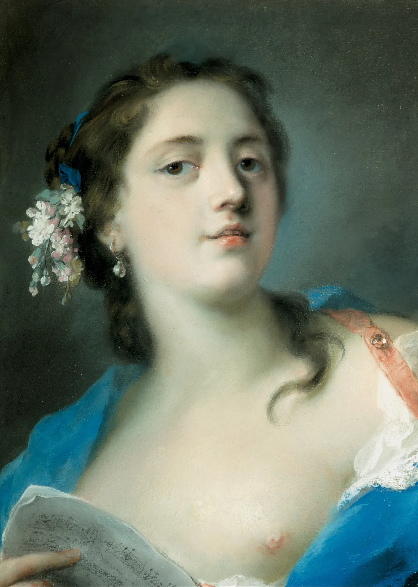 The Singer Faustina Bordoni with a Musical Score