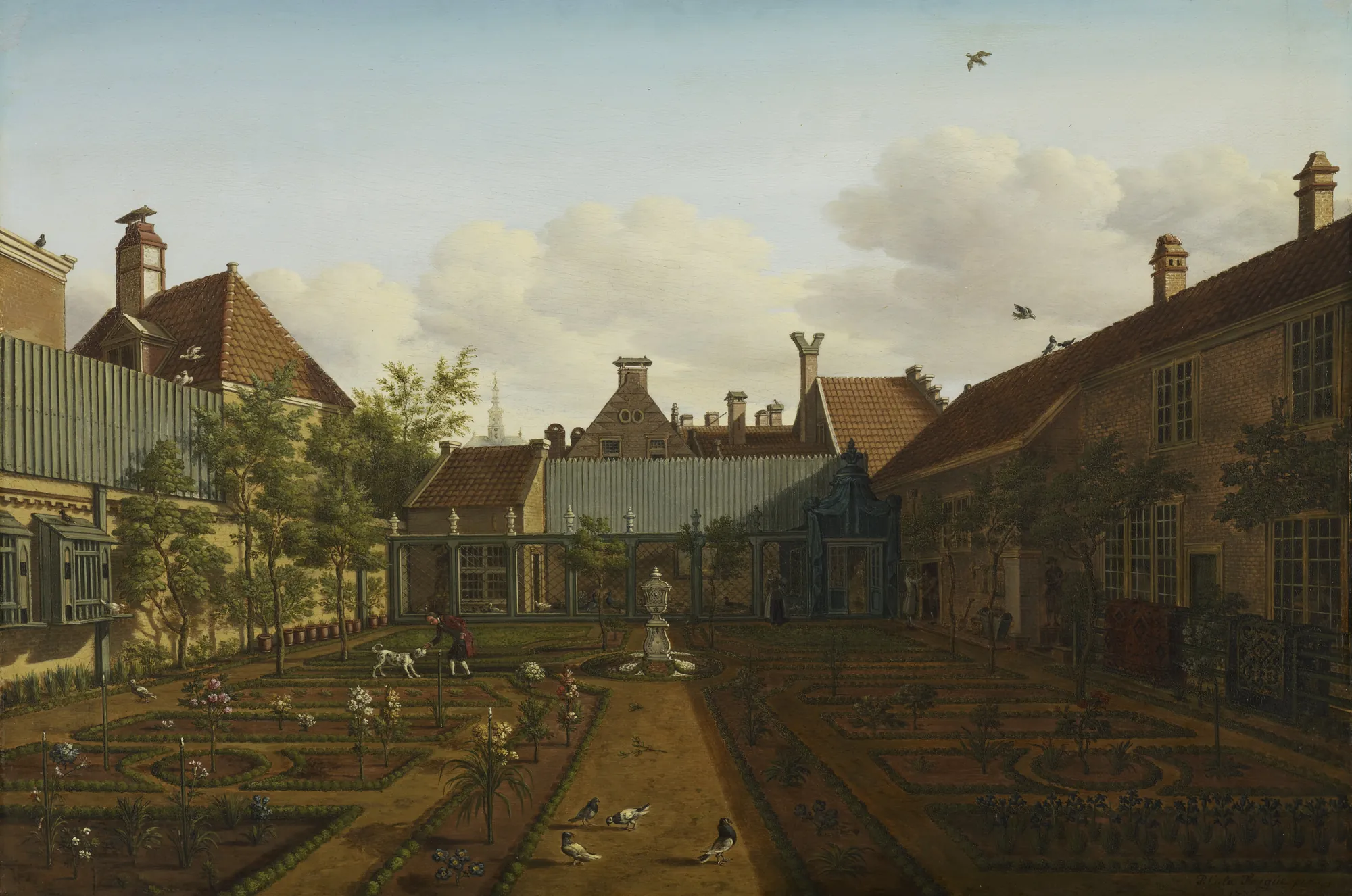 View of a Town House Garden in The Hague