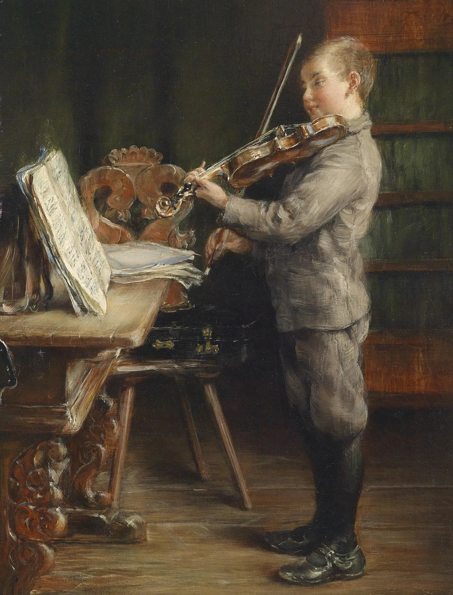 Boy Playing the Violin