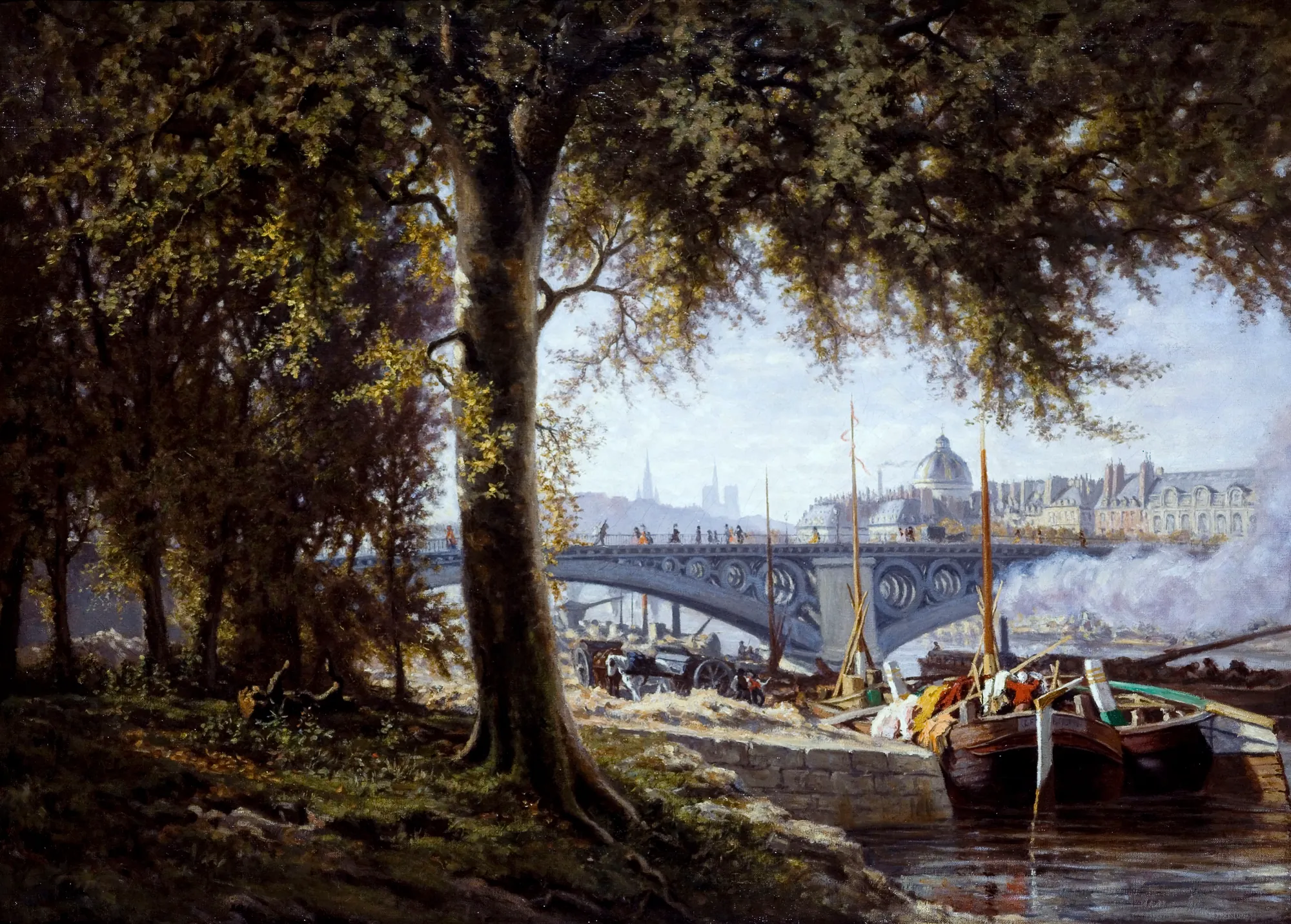 Le Pont des Saints-Pères vers 1860