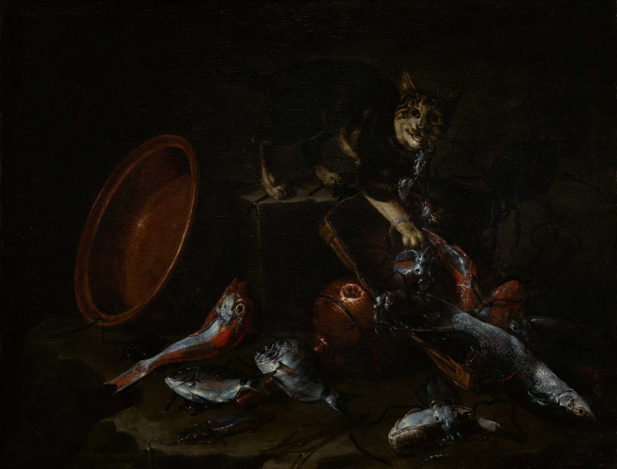 A Cat Stealing Fish