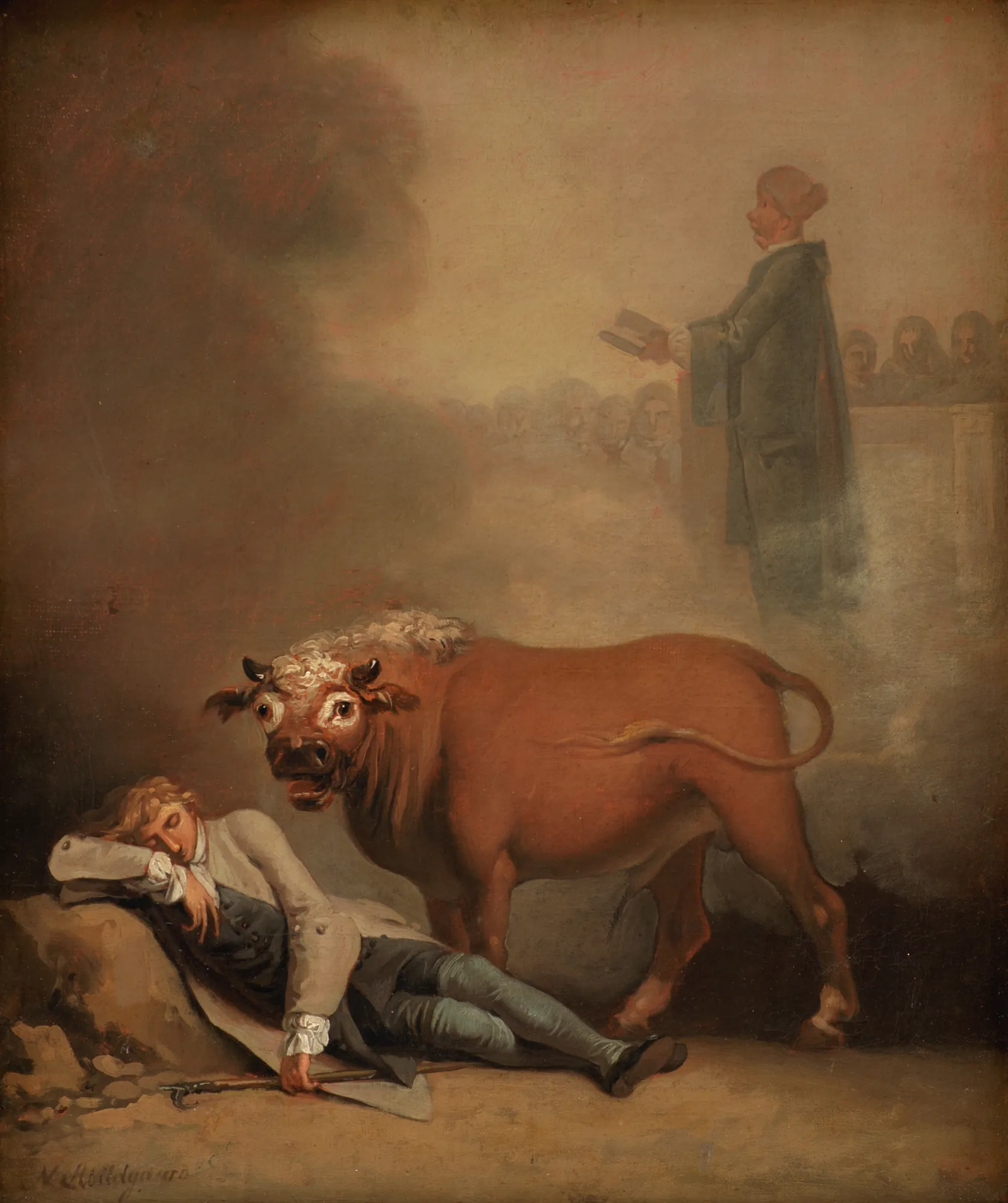 Niels Klim Awakened by a Bull