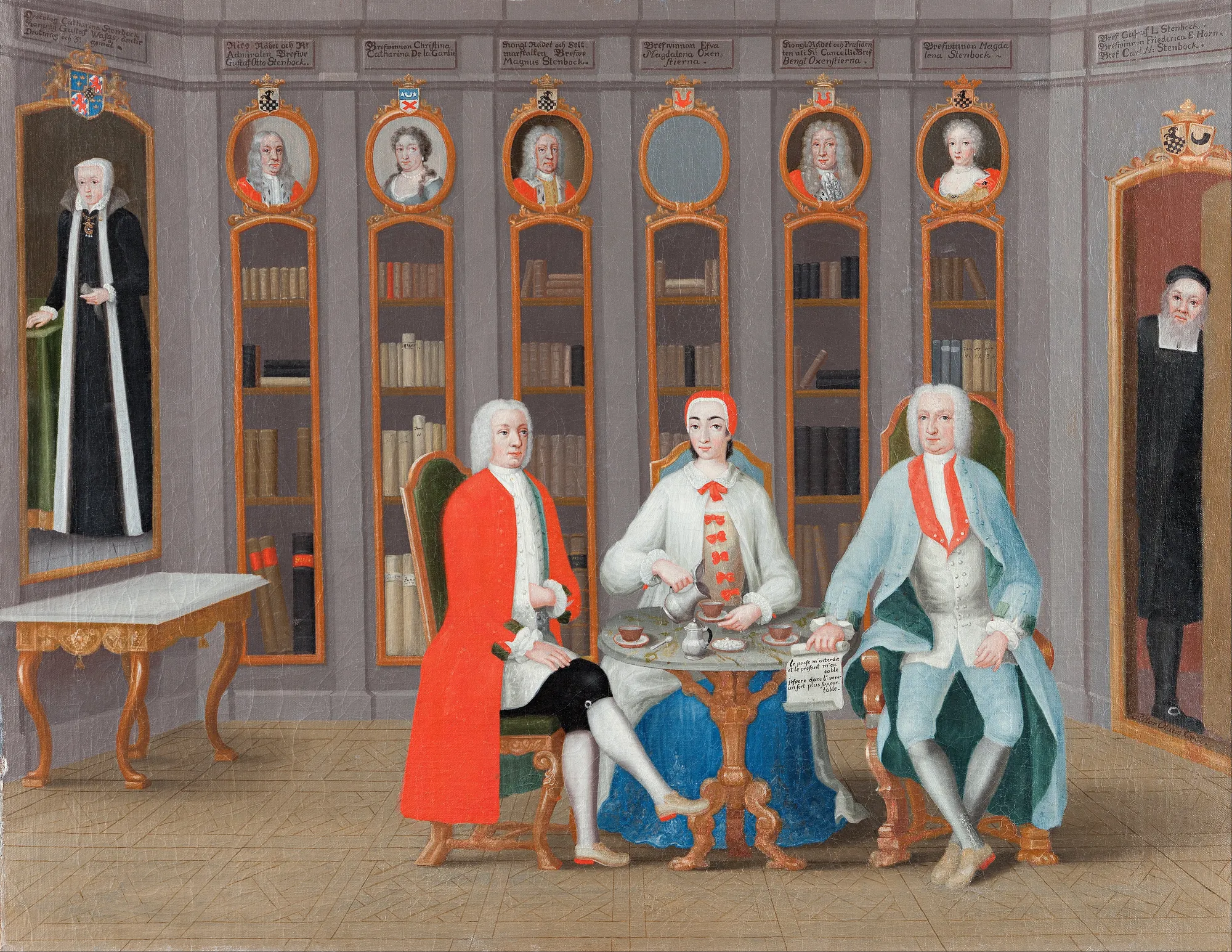 The Stenbock Family in Their Library at Rånäs