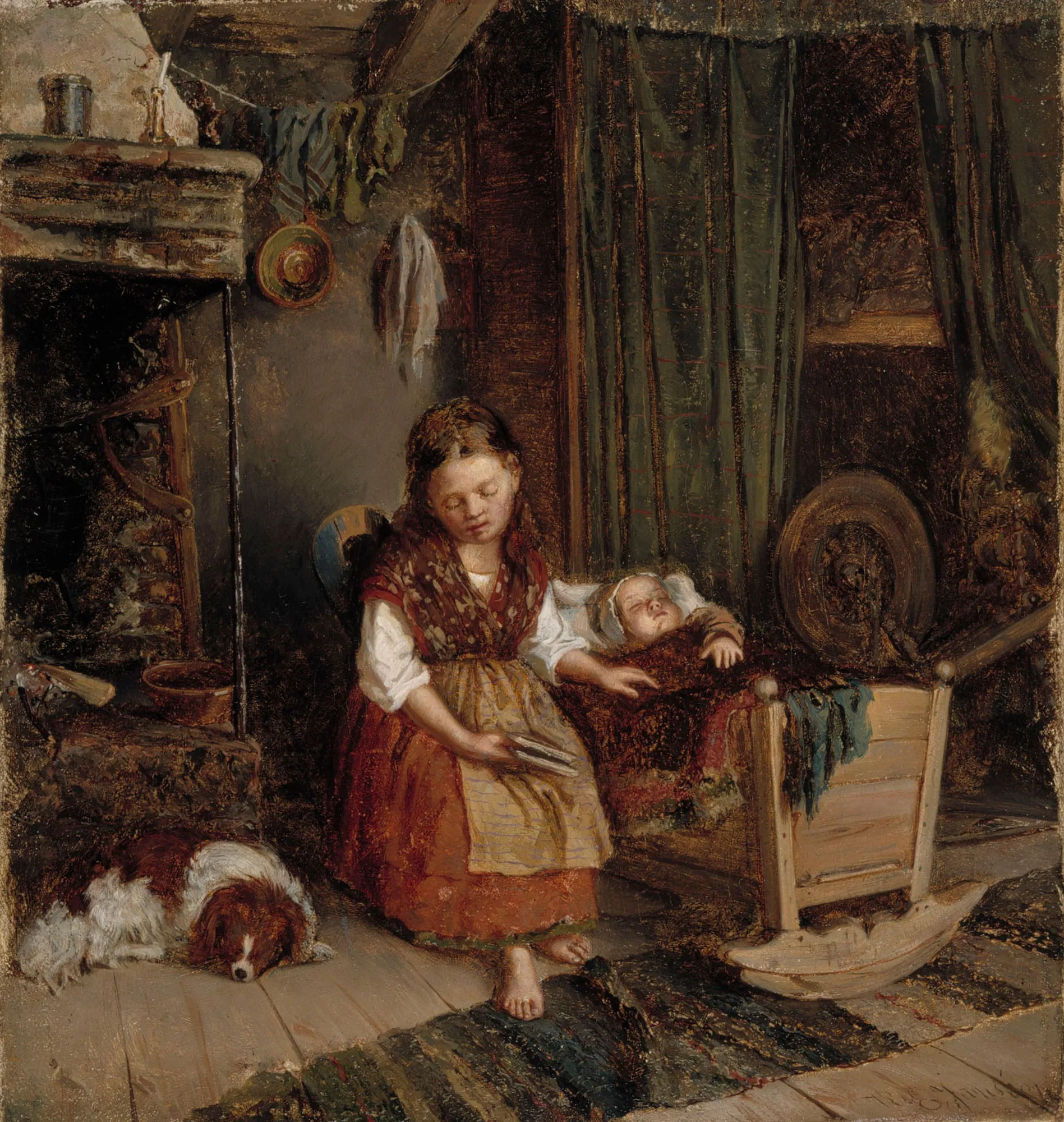 Girl by the Cradle
