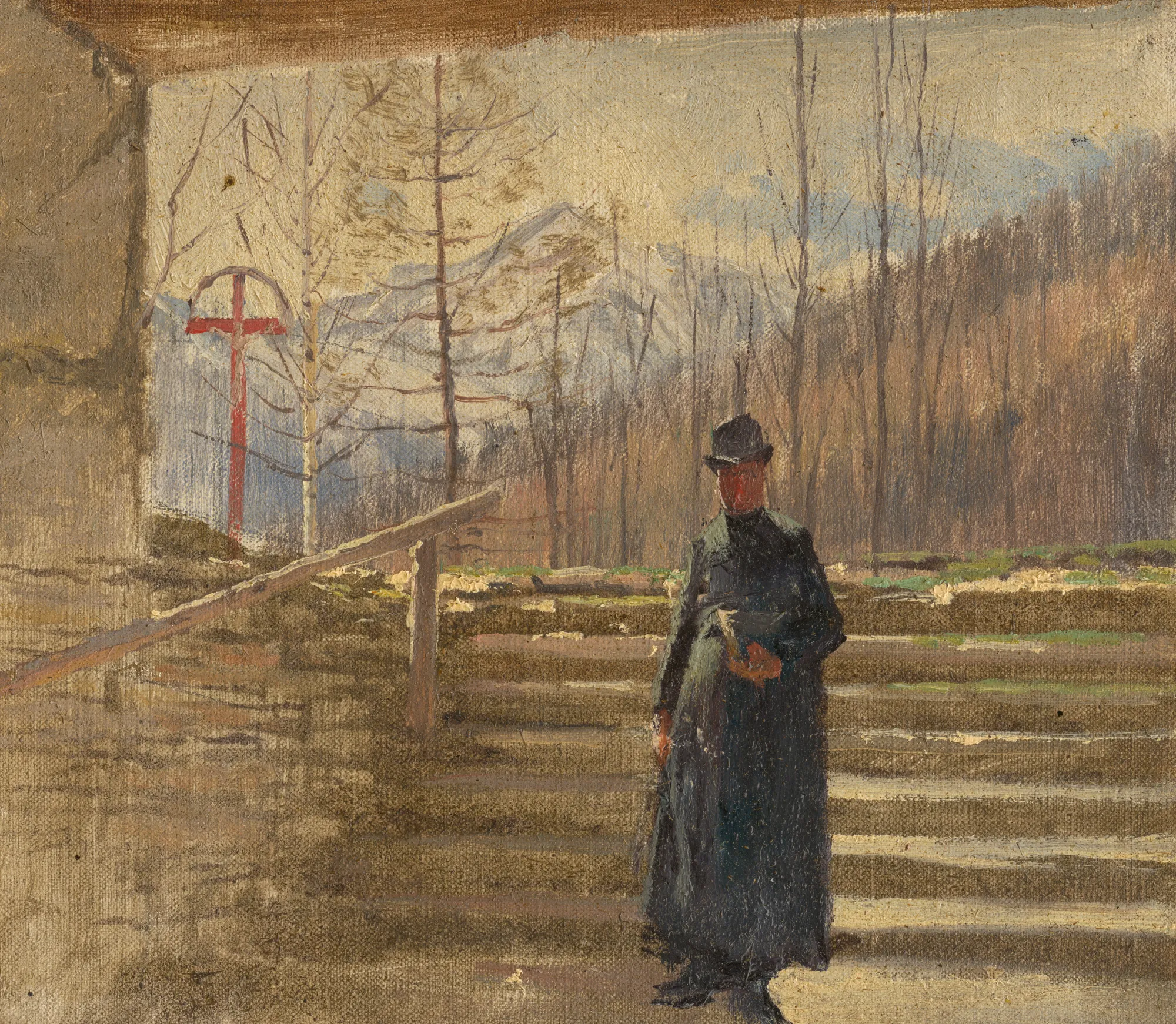 Study of a Walking Priest