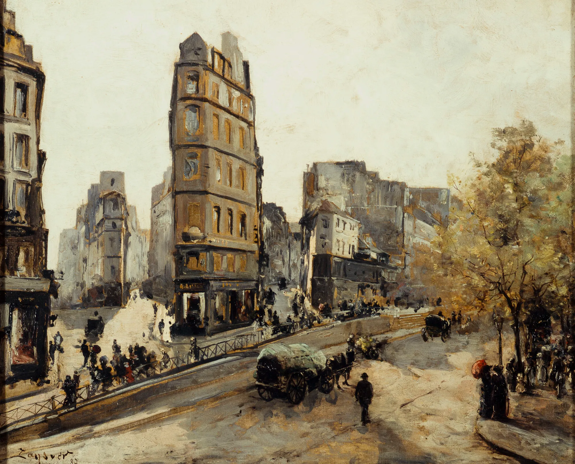 Les Rues de la Lune, Beauregard et de Cléry, vues de la porte Saint-Denis