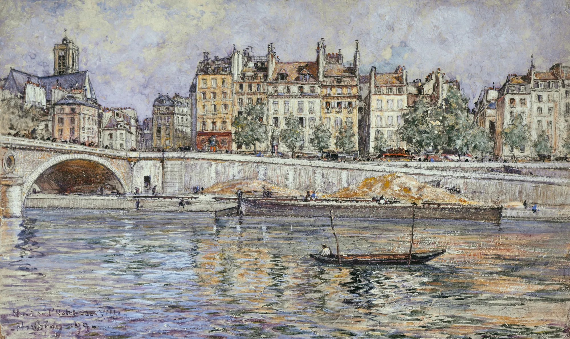 Le Quai de l'Hôtel-de-Ville et le Pont Louis-Philippe