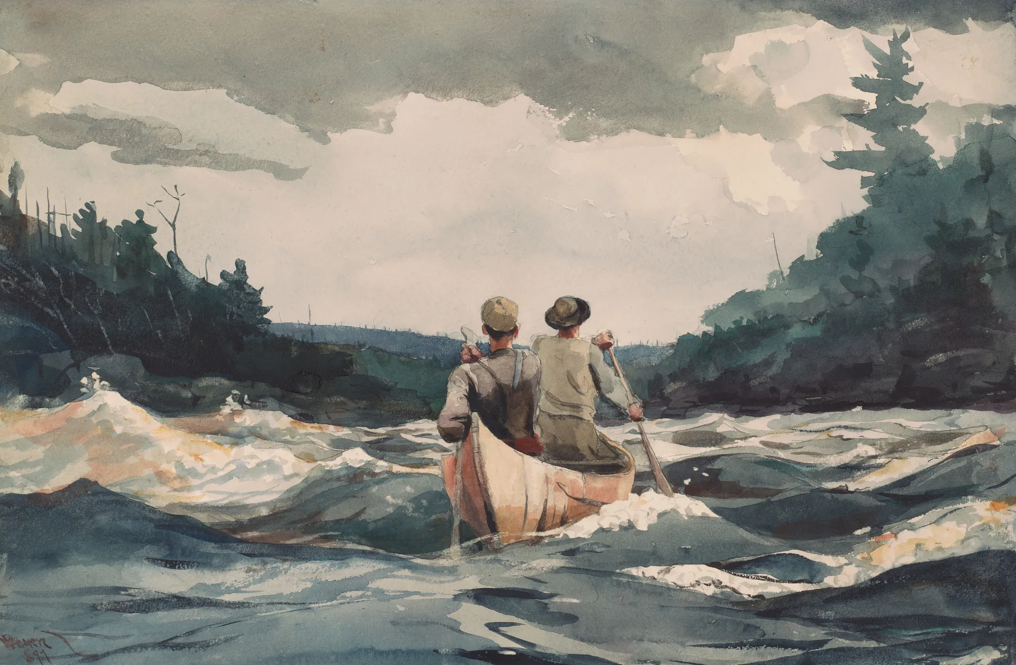 Canoe in Rapids