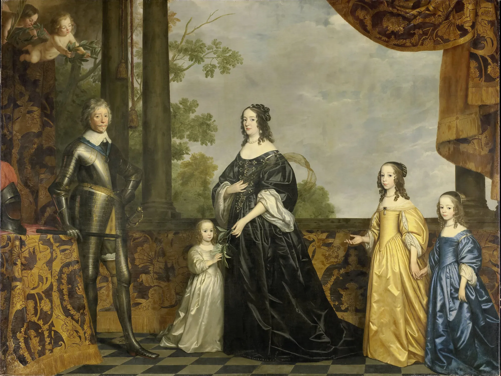 Frederik Hendrik, Prince of Orange, with Amalia van Solms and their Daughters