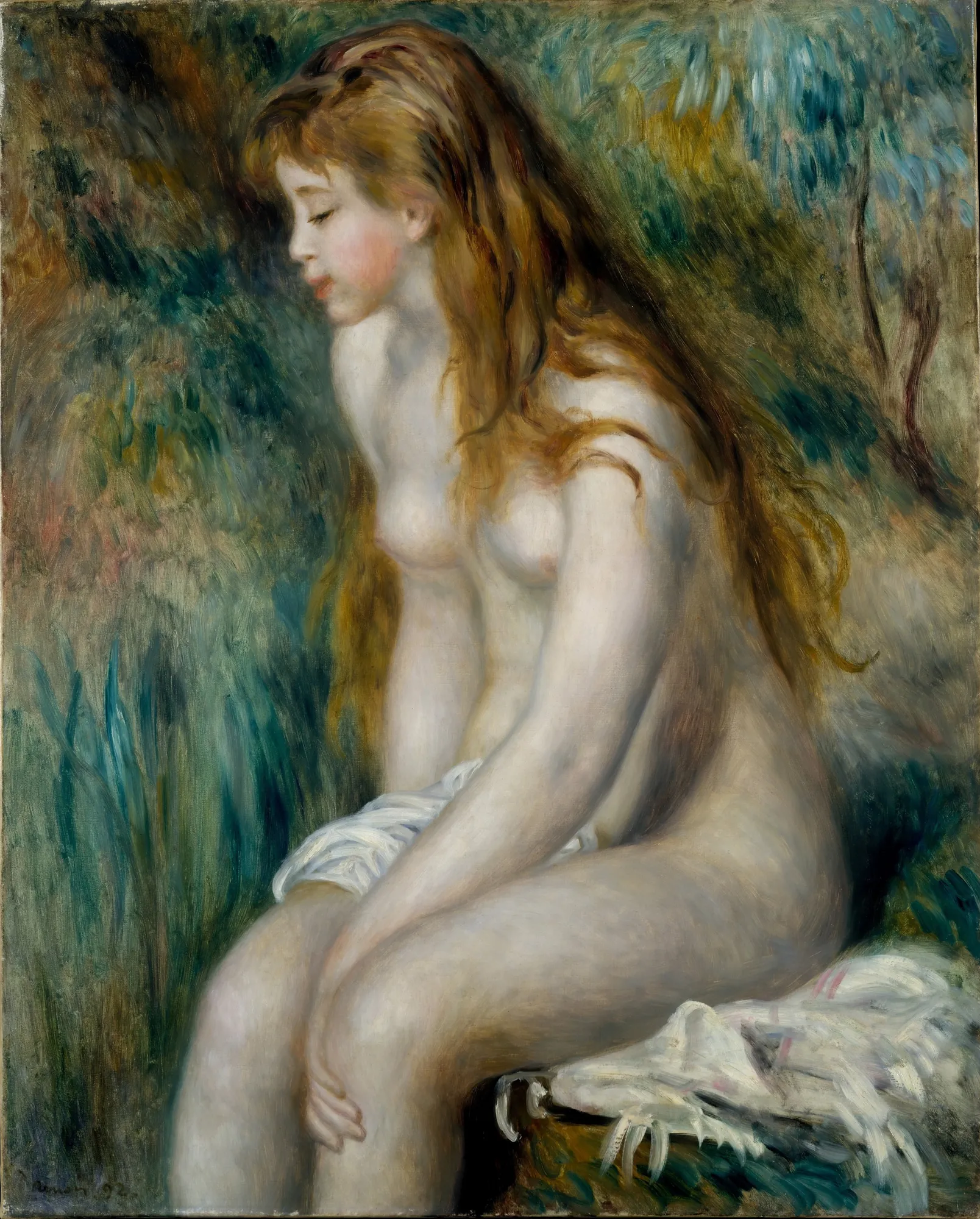 Young Girl Bathing