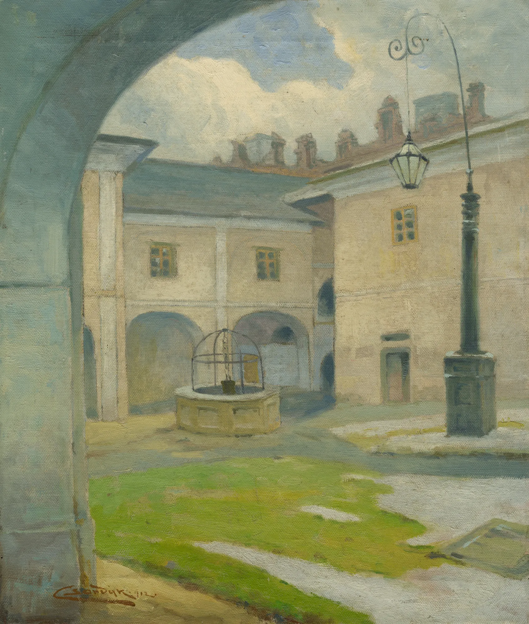Courtyard of the Renaissance Manor House in Strážky
