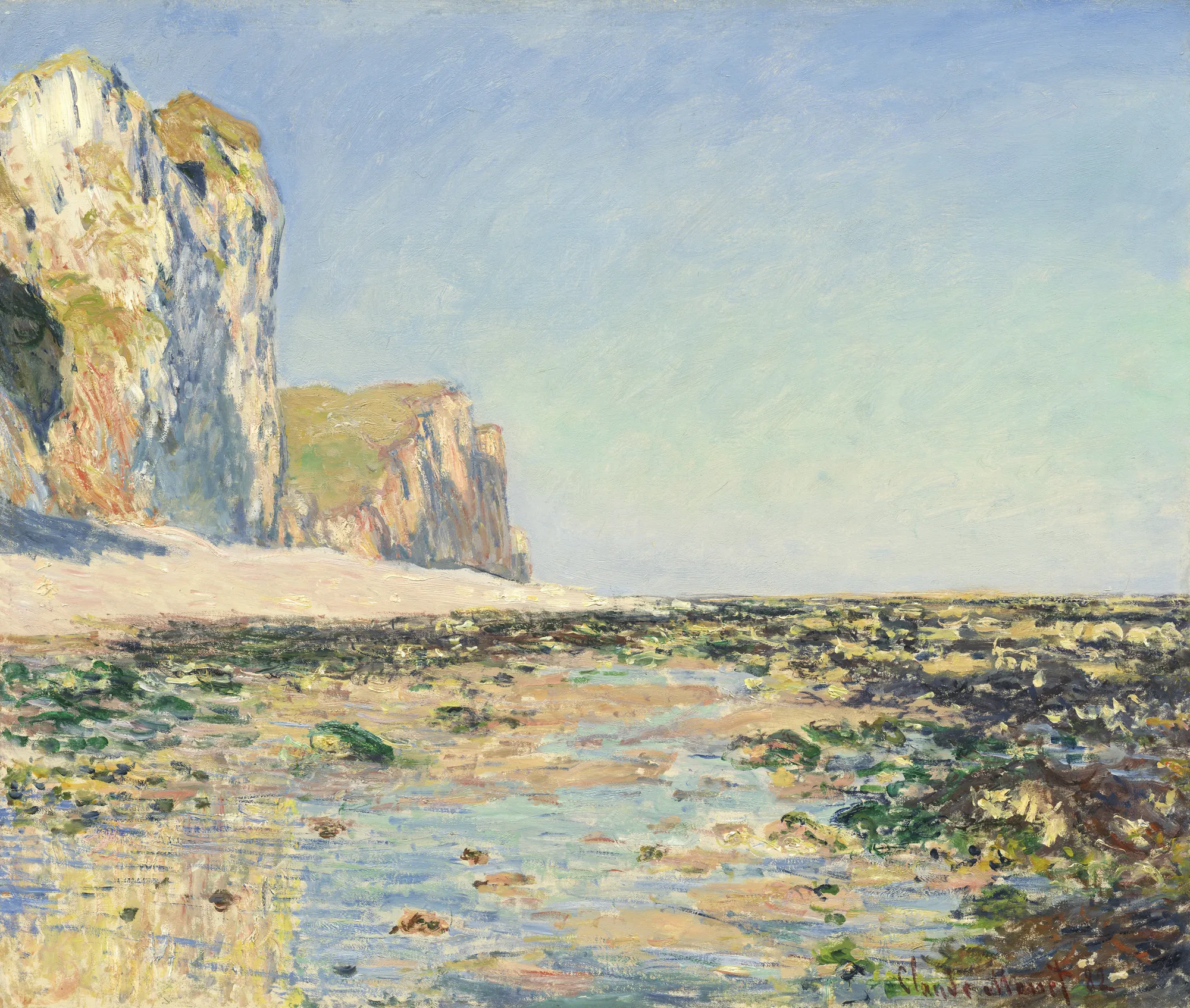 Seashore and Cliffs of Pourville in the Morning