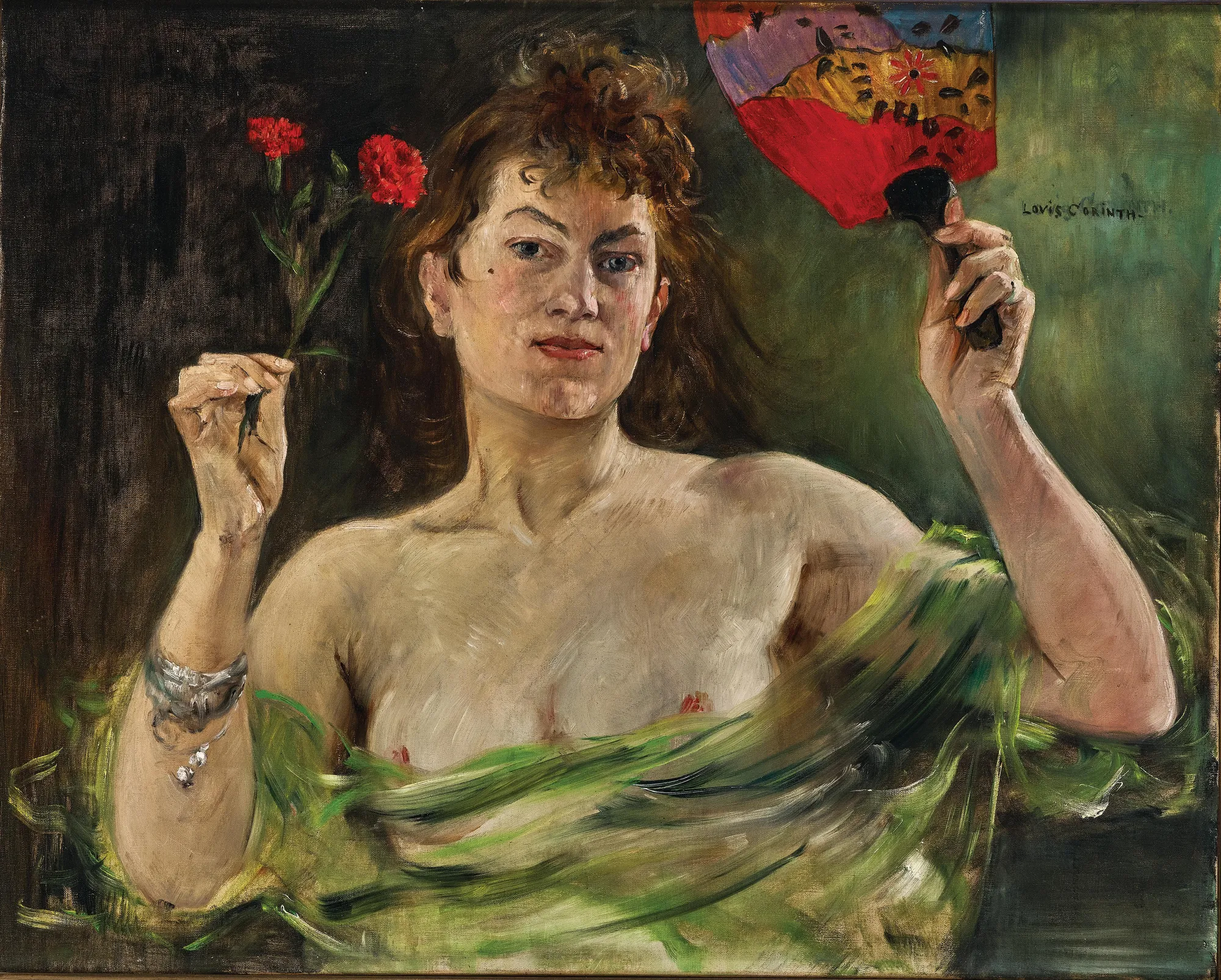 Girl with Fan and Carnations (Mädchen mit Fächer und Nelken)