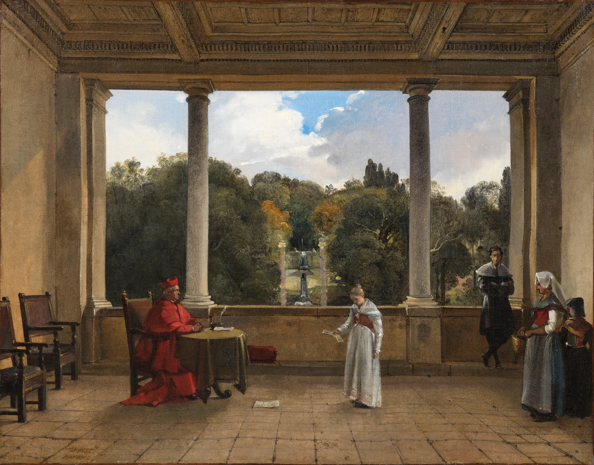 Audience with Cardinal Aldobrandini in the Loggia of the Villa Belvedere
