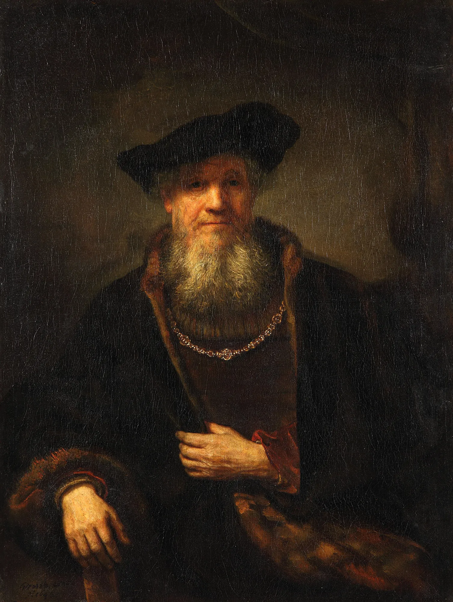 Old Man with Fur Coat