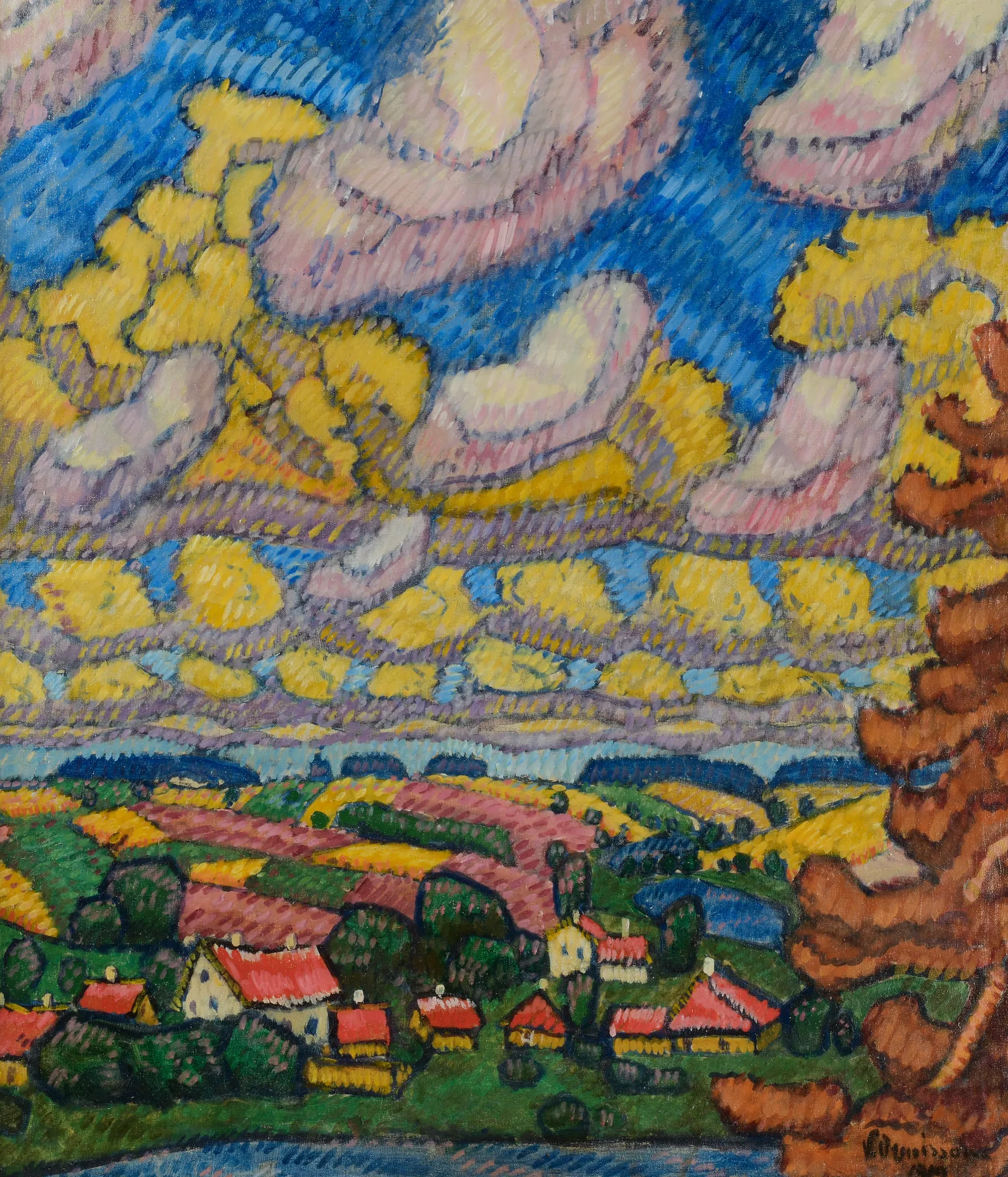 Maastik majadega (Landscape with Houses)