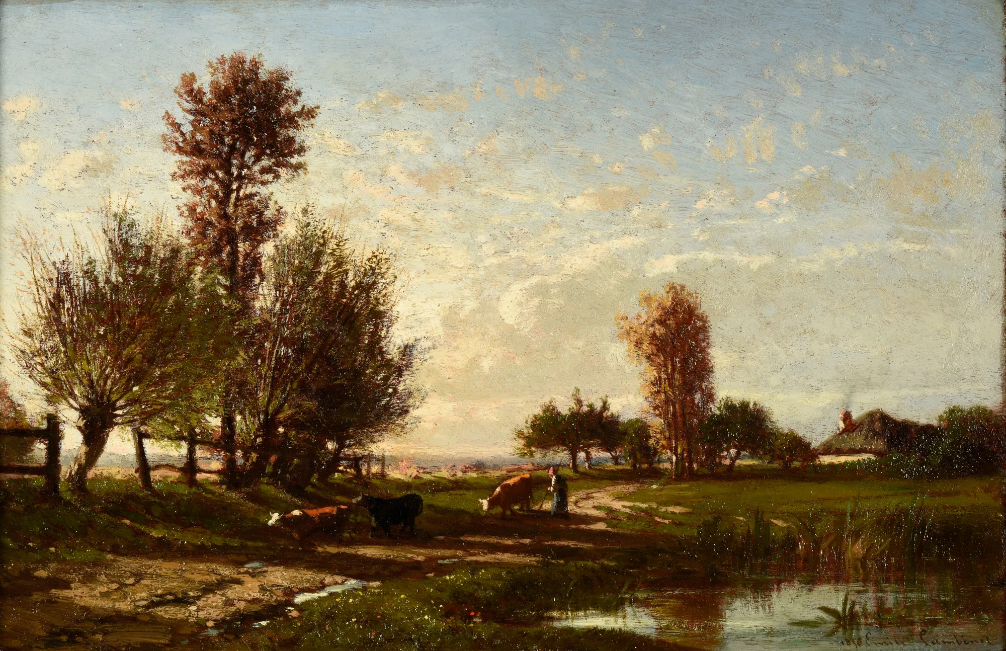 Paysage avec cours d'eau