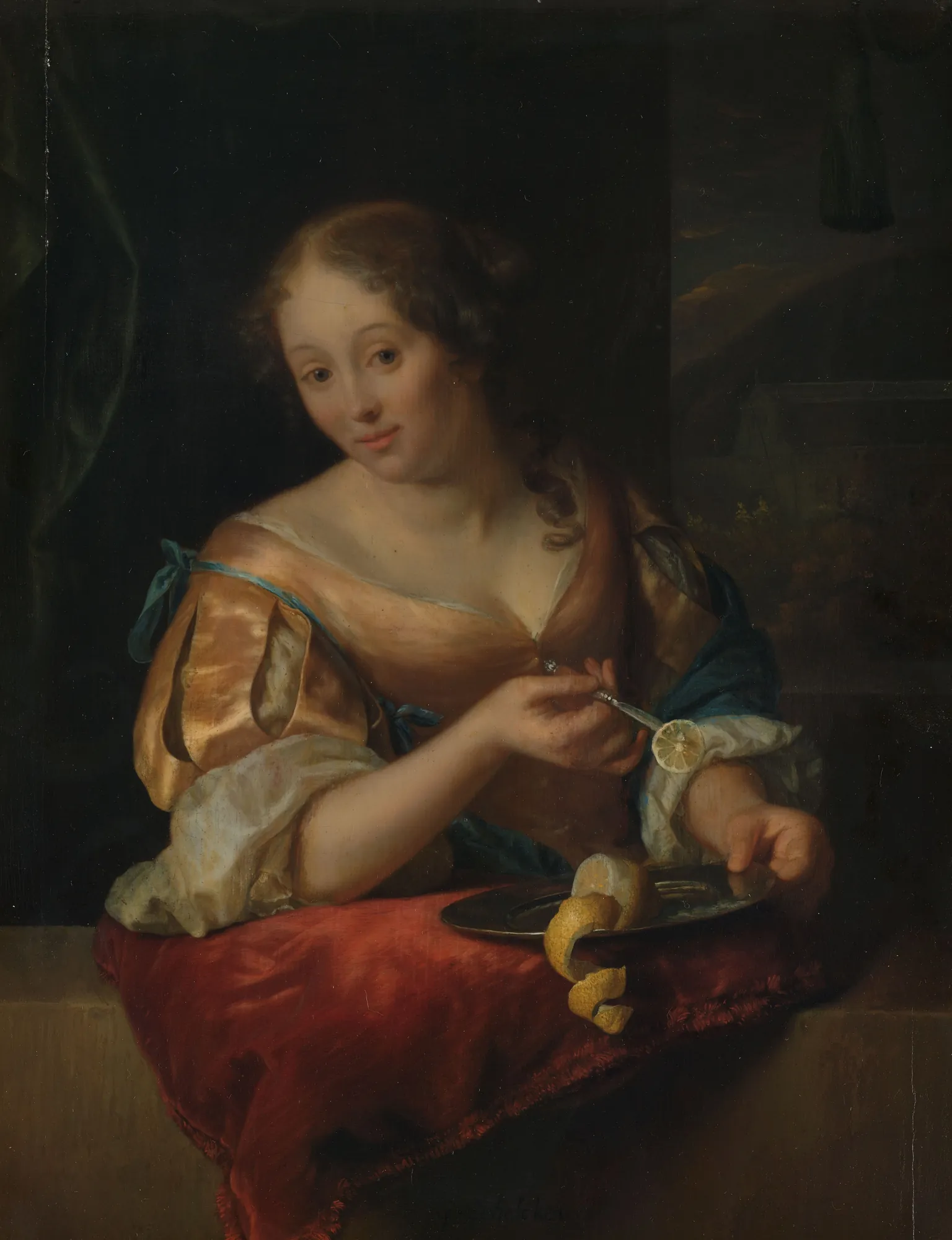 Young Woman with a Lemon