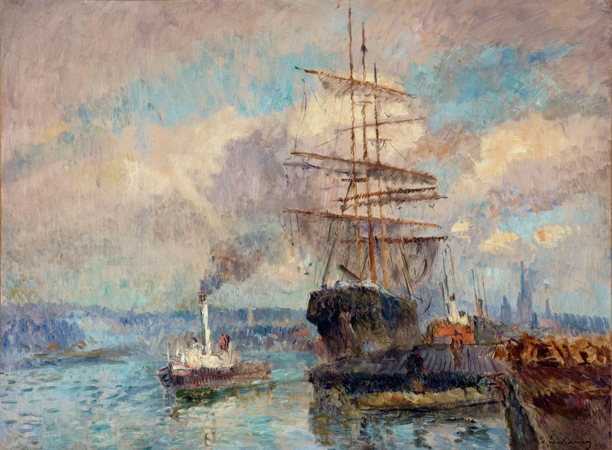 Dans le port de Rouen