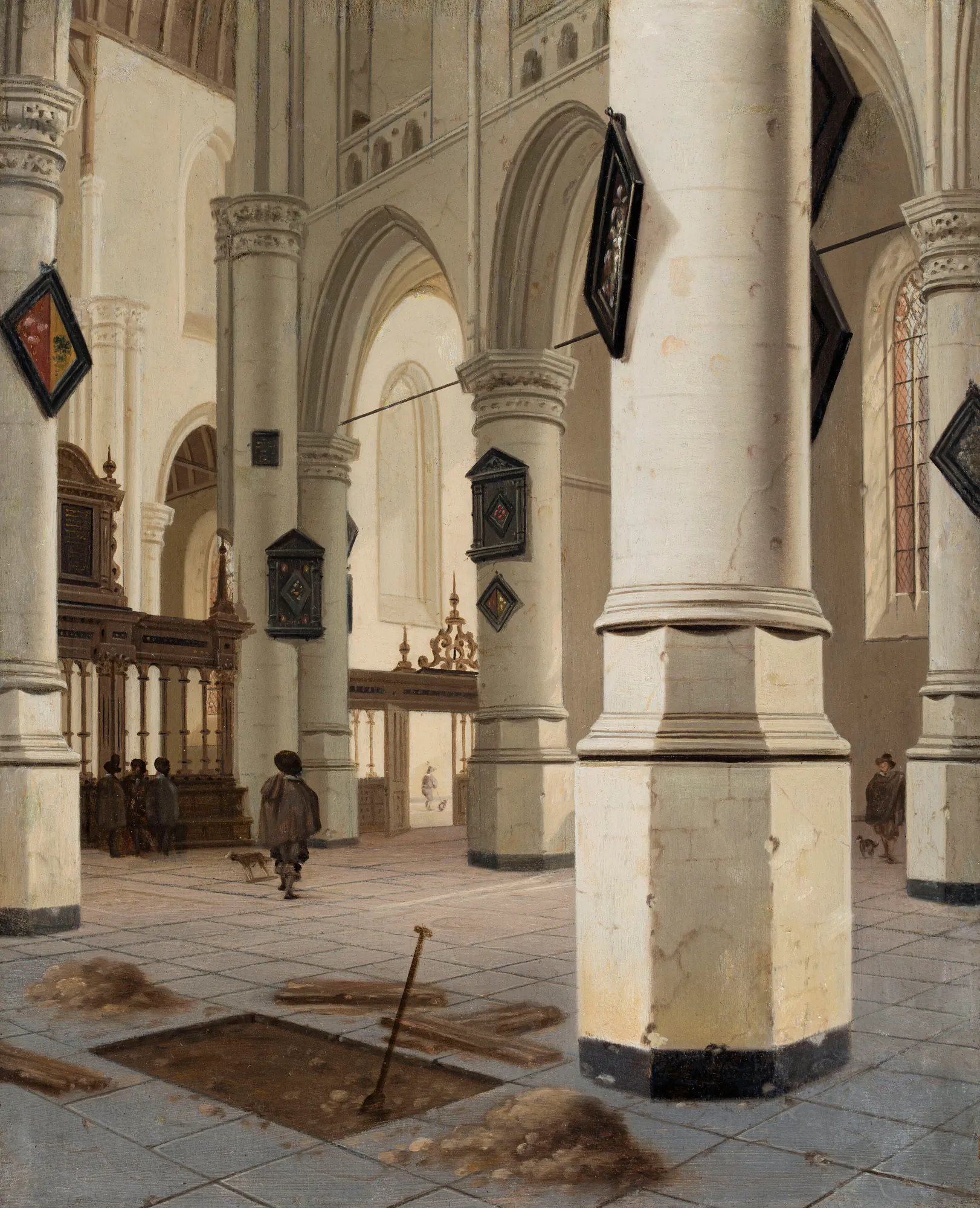 Interior of an Old Church in Delft