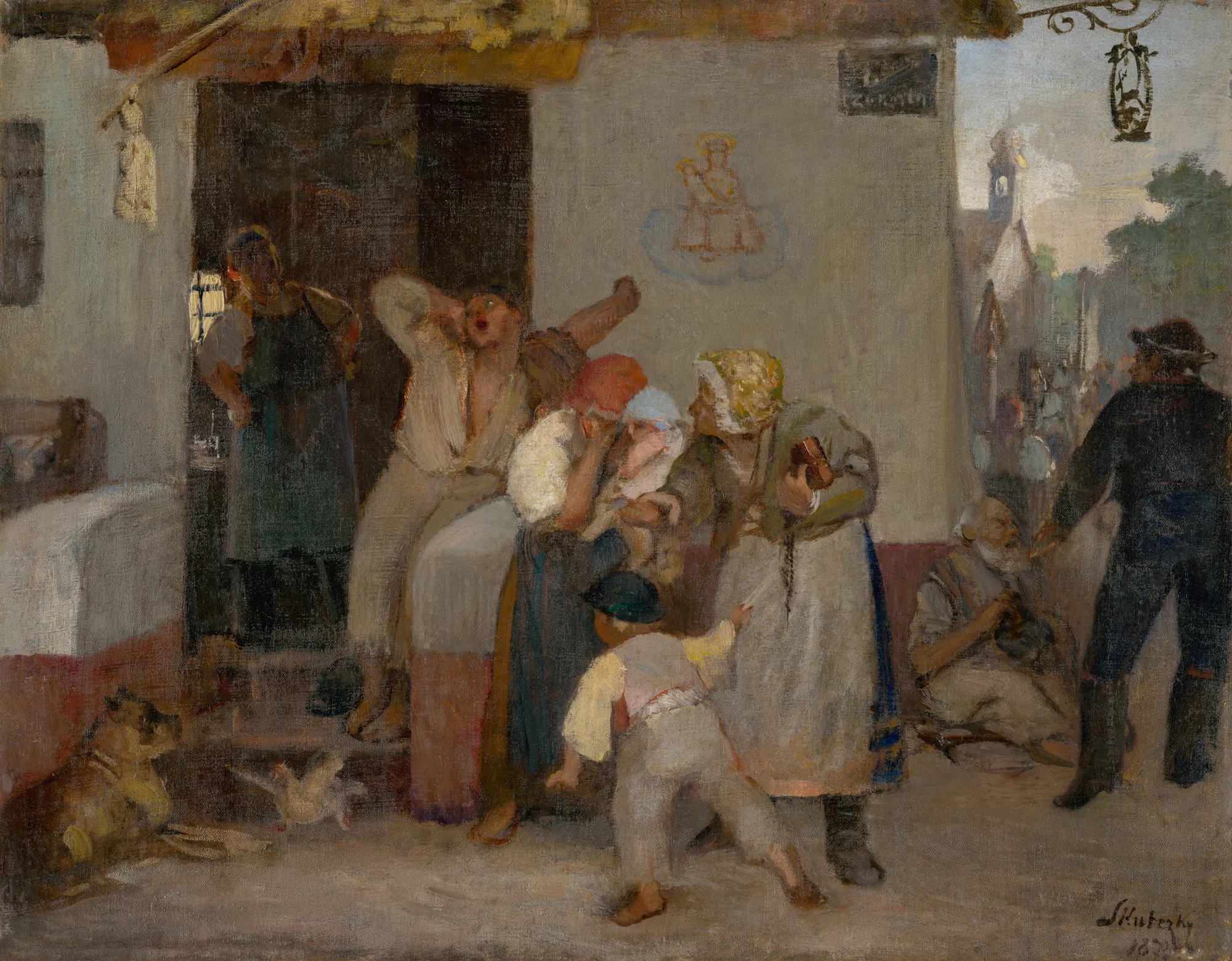 Pred krčmou (In Front of the Tavern)