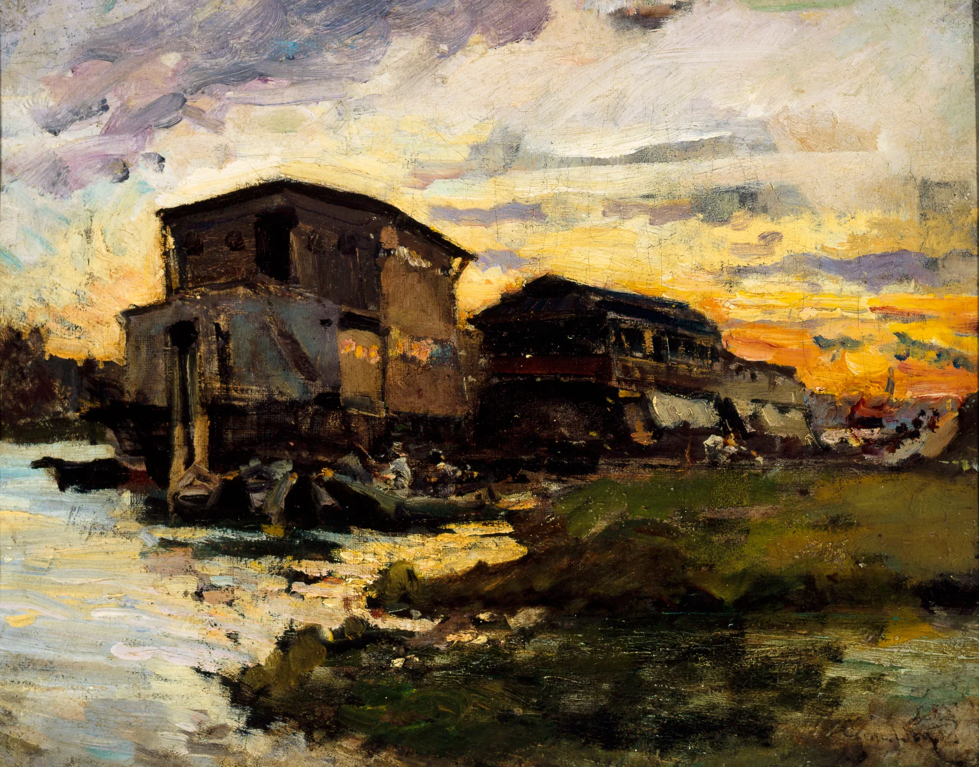 Bateau-lavoir sur la Seine