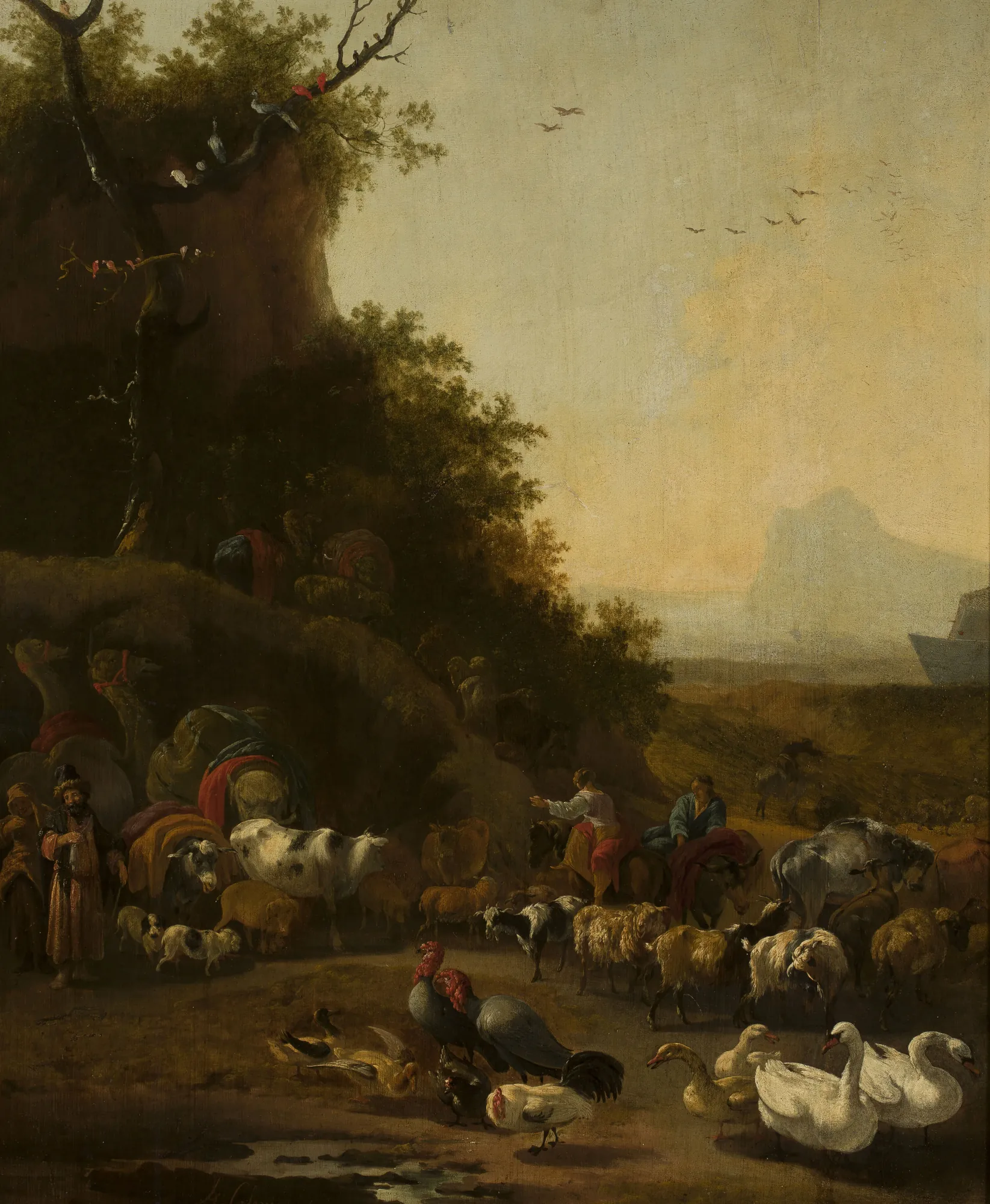 Noah’s Family and Animals in Front of the Ark