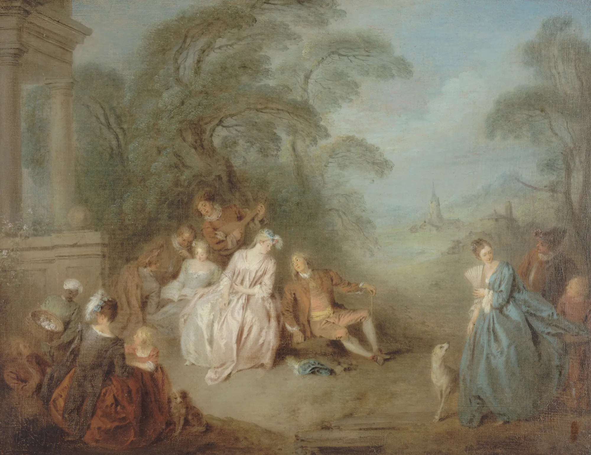 Assemblée dans un parc