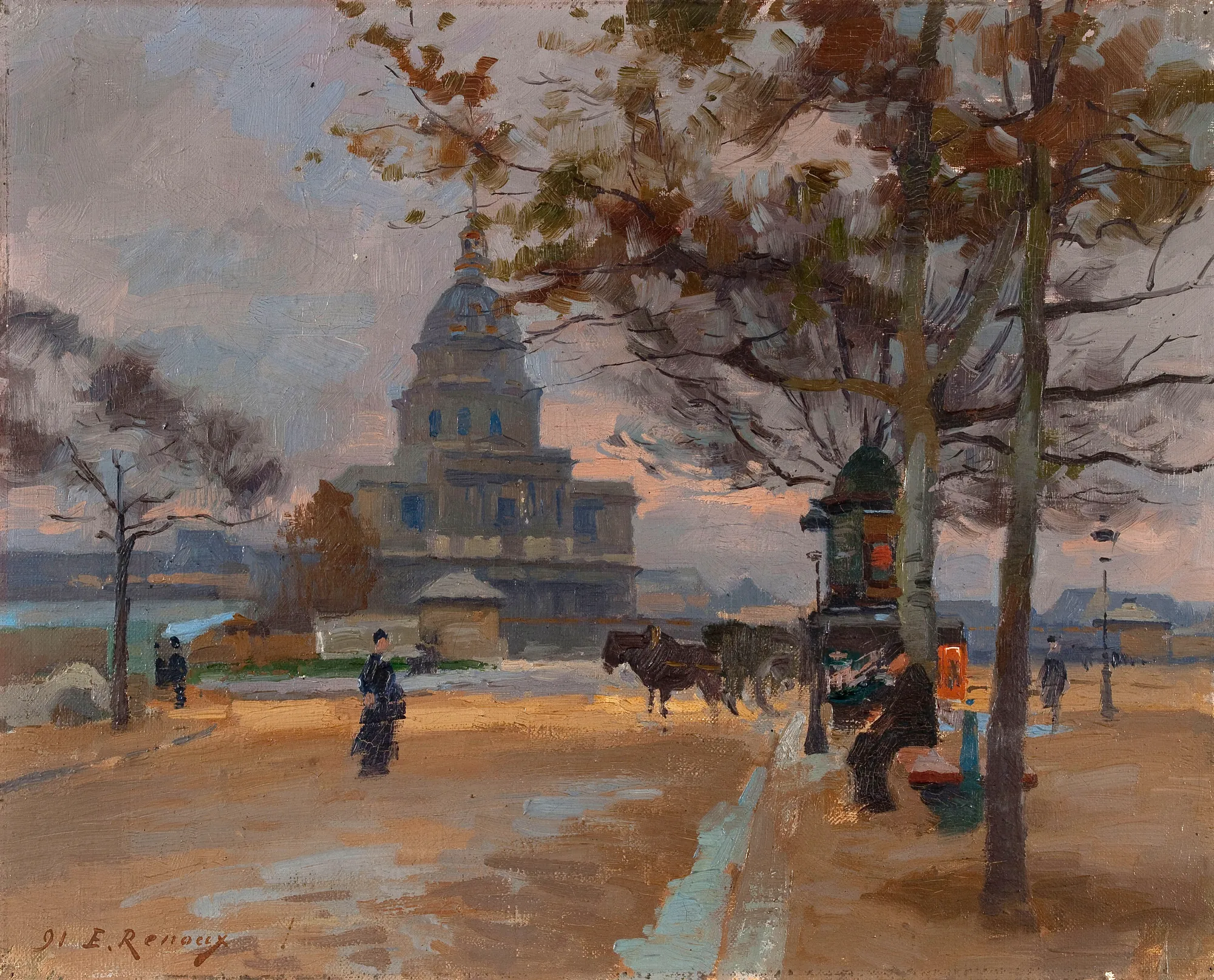 Le Dôme des Invalides vu depuis l'avenue de Ségur