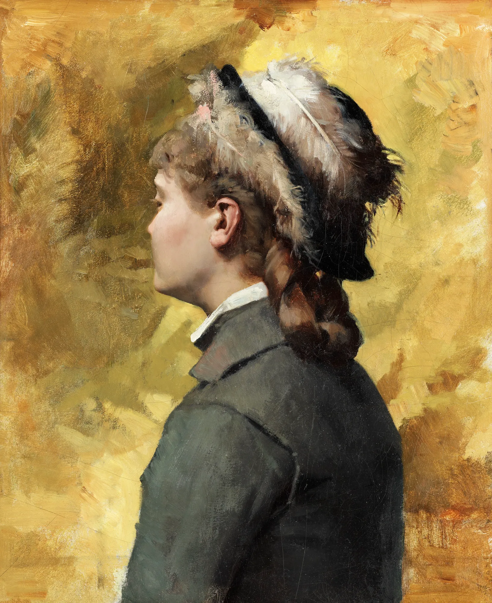 Young Woman in Grey