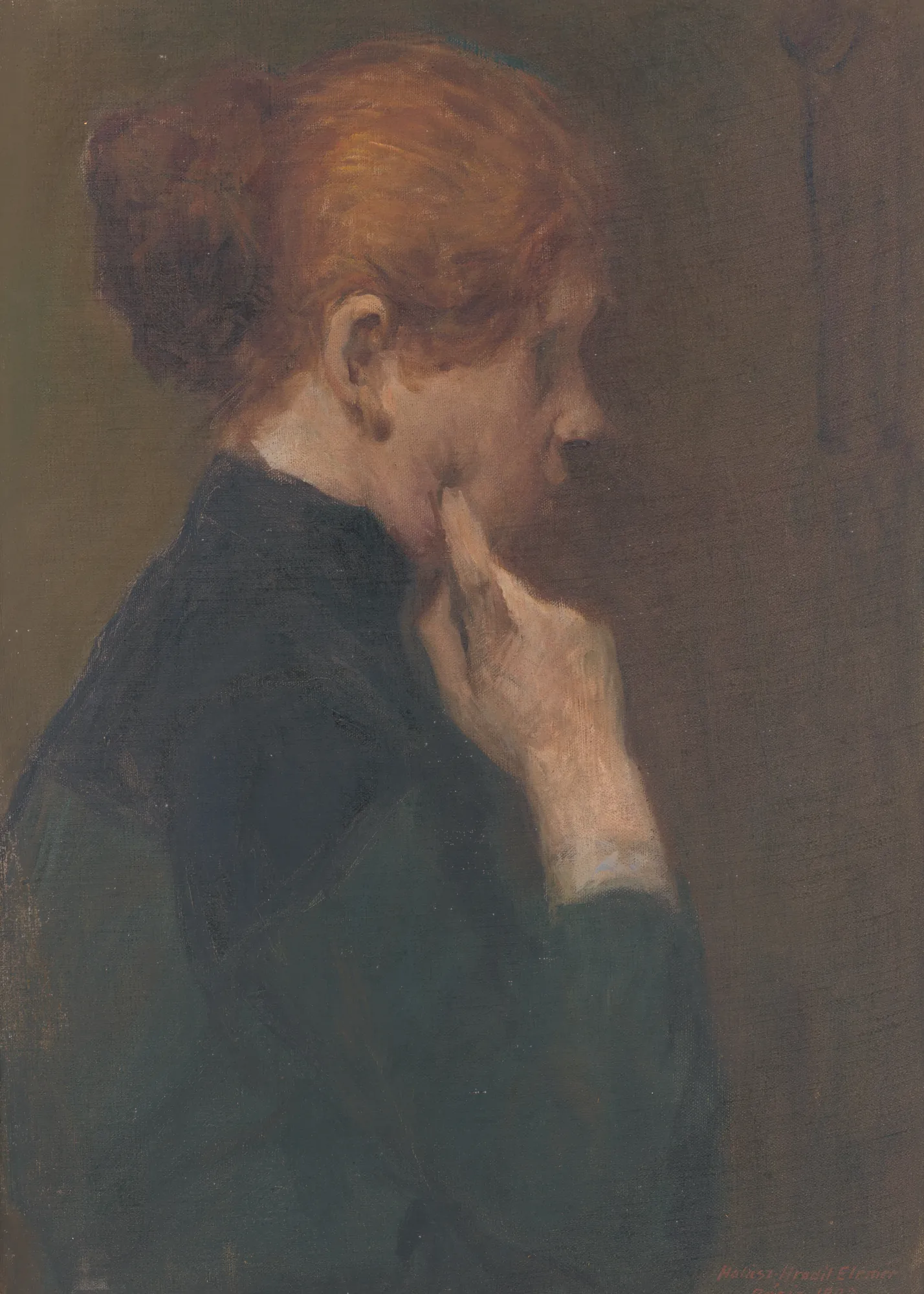 Study of a Pensive Girl
