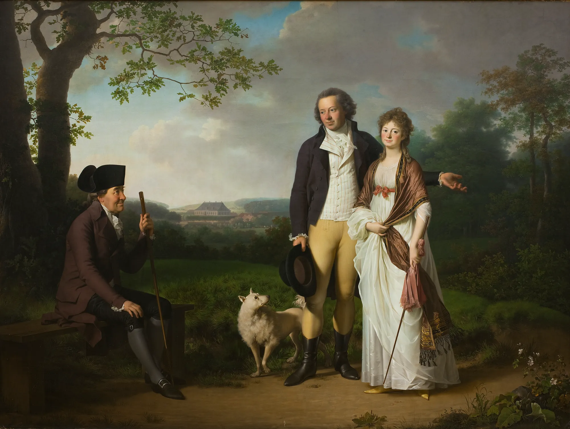 Niels Ryberg with his Son Johan Christian and his Daughter-in-Law Engelke