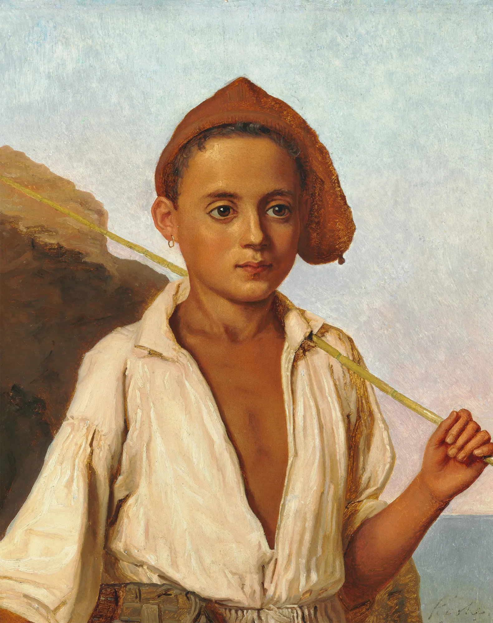 Portrait of a Young Fisher Boy from Capri
