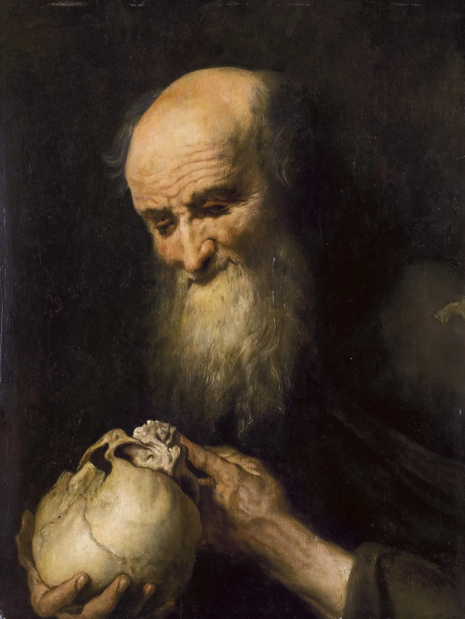 Democritus with a Skull