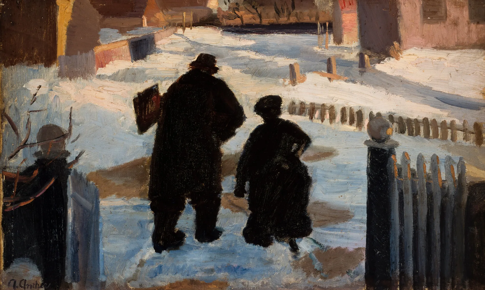 Michael Ancher on his way to his studio