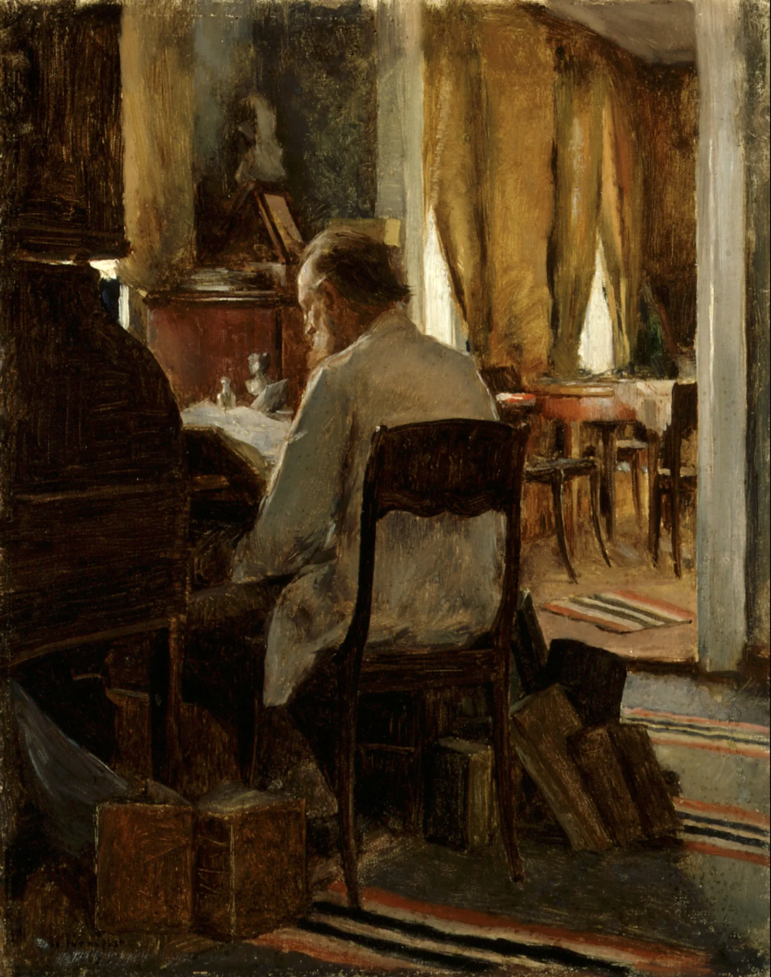 Carl Gustaf Swan at his Work Table