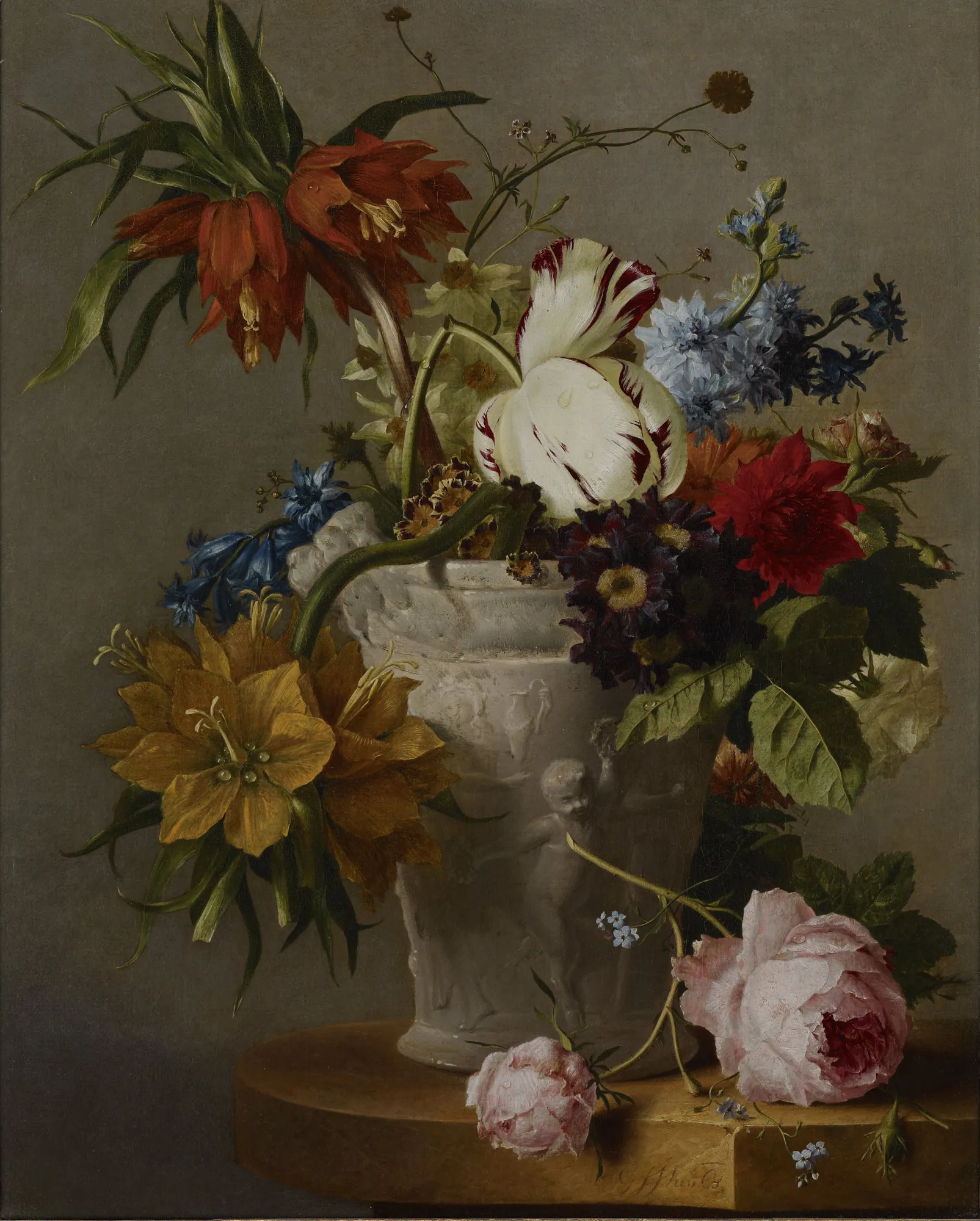 An Arrangement with Flowers