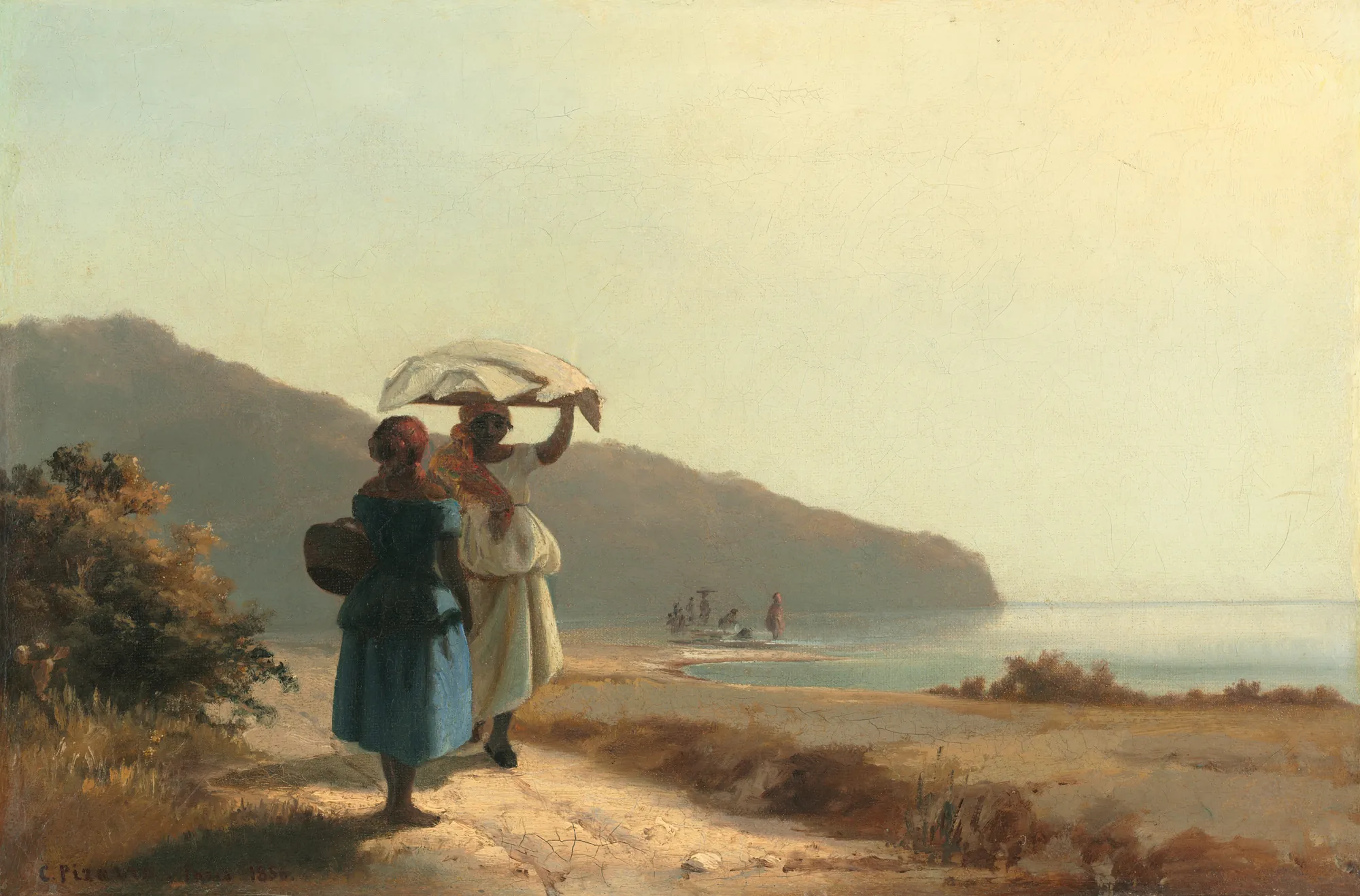 Two Women Chatting by the Sea, St. Thomas