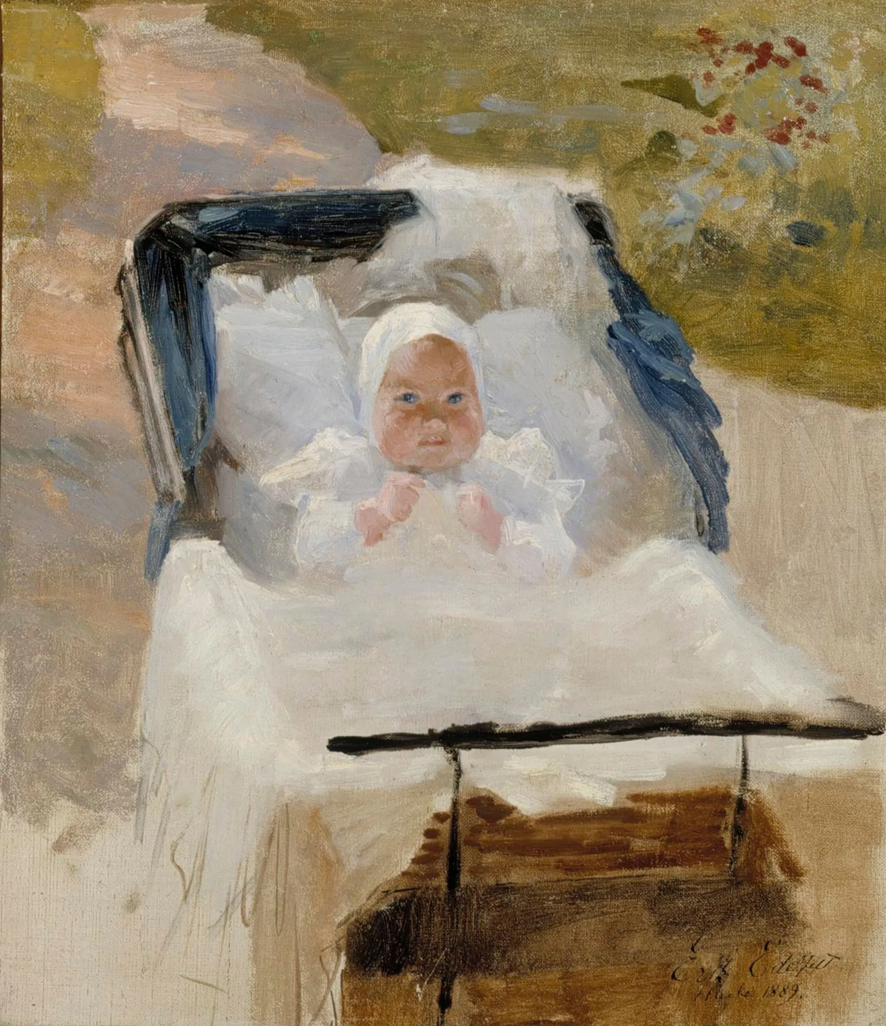 The Artist's Son Erik in a Pram