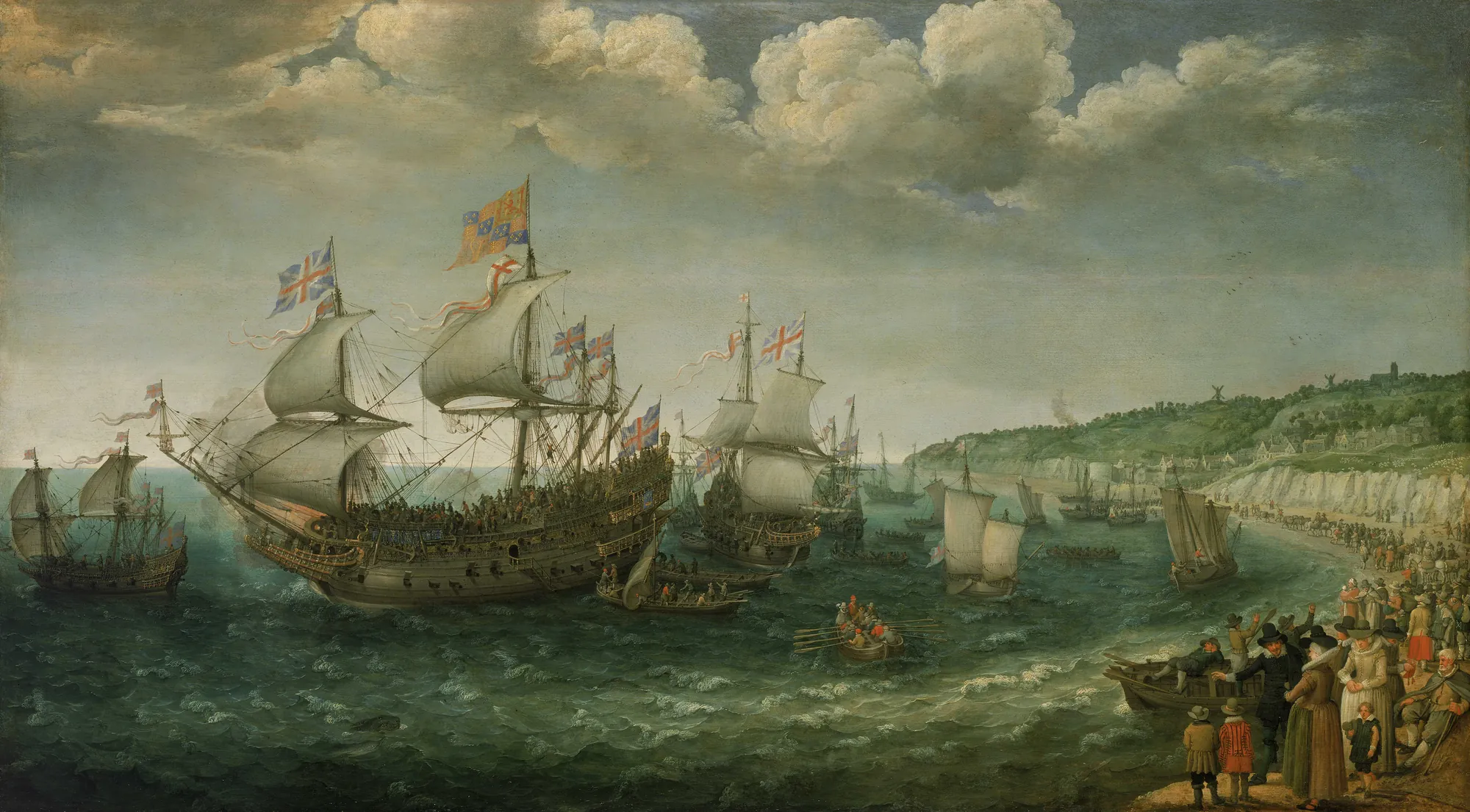 Embarkation of the Elector Palatine in the 'Prince Royal' at Margate