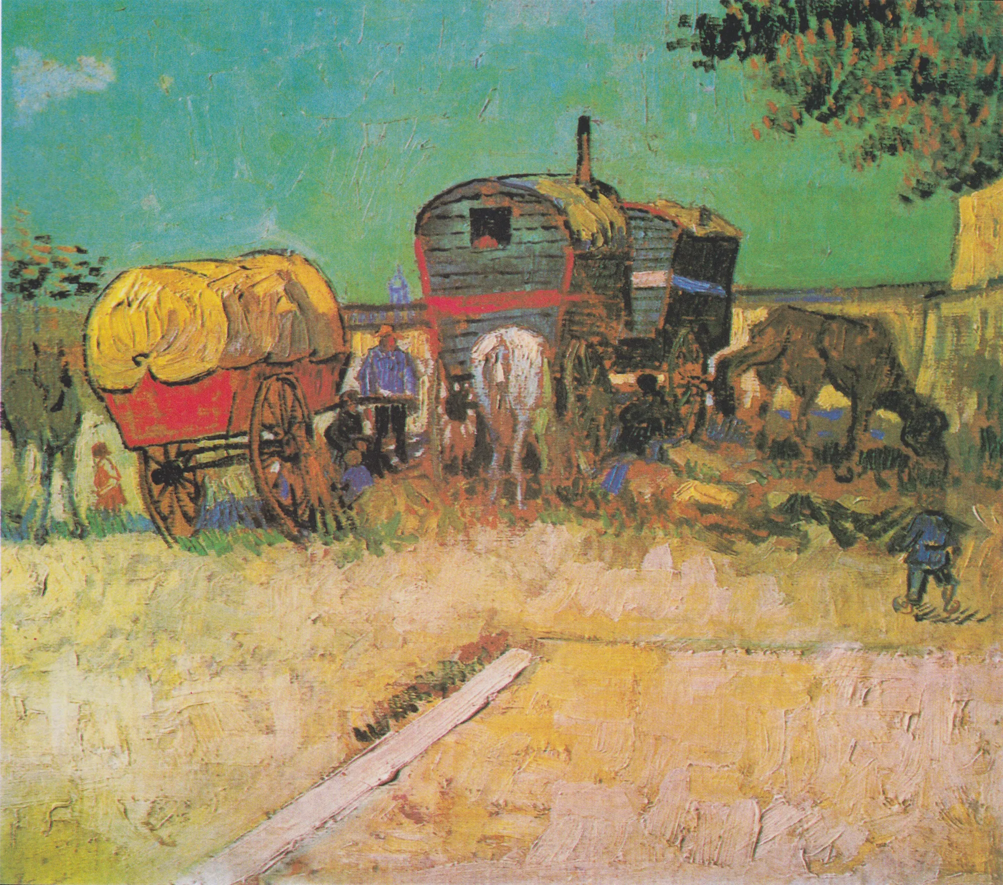 Encampment of Gypsies with Caravans