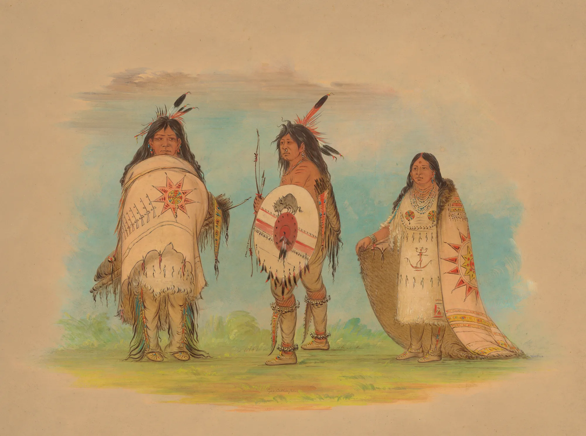 Three Riccarree Indians